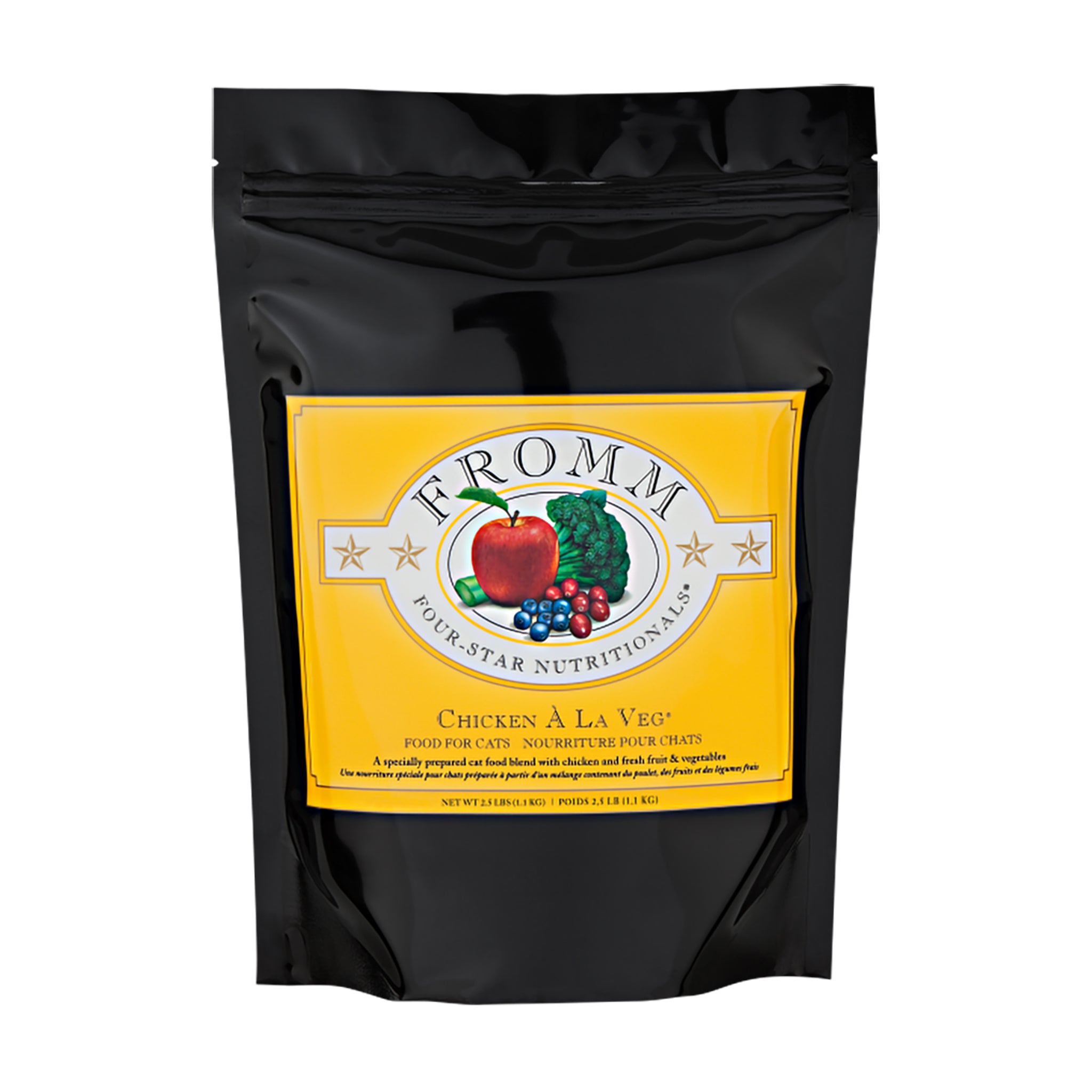 Fromm Chicken À La Veg Recipe Grain-Free Dry Cat Food - Premium Natural Cat Kibble for Adult & Senior Cats - Perfect for Indoor Cats & Sensitive Stomachs