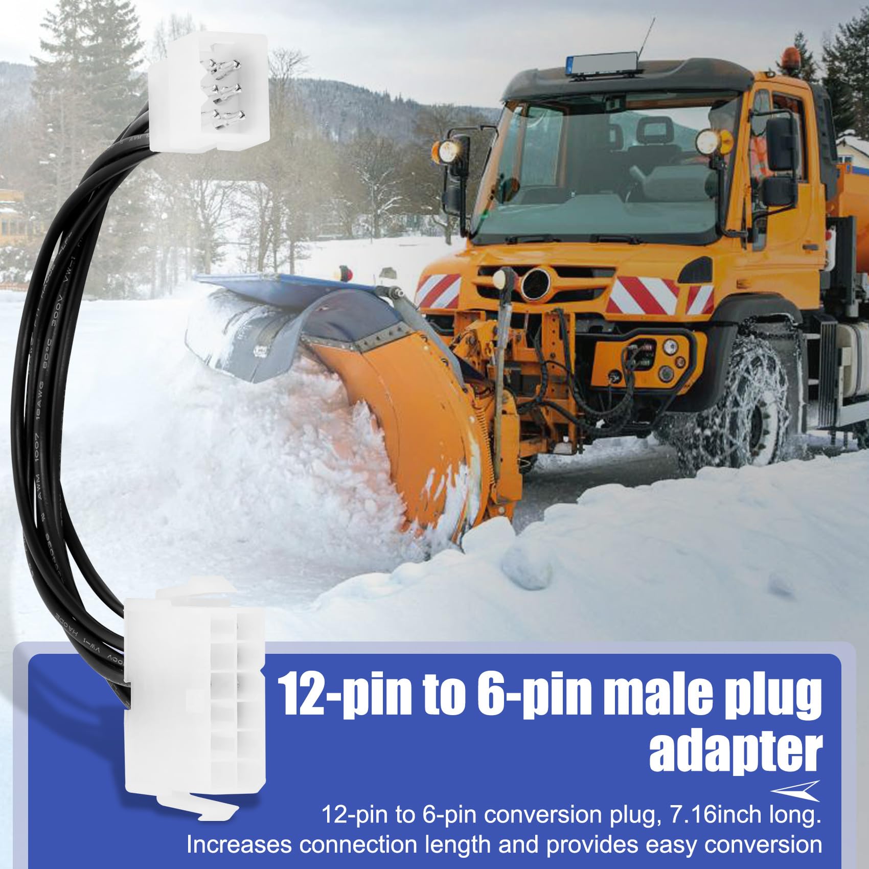 Western 56462 & Fisher 9400 & SAM 1306902 Compatible 6-Pin Snowplow Handheld Controller - Perfect for Winter Snow Removal on Trucks and ATVs