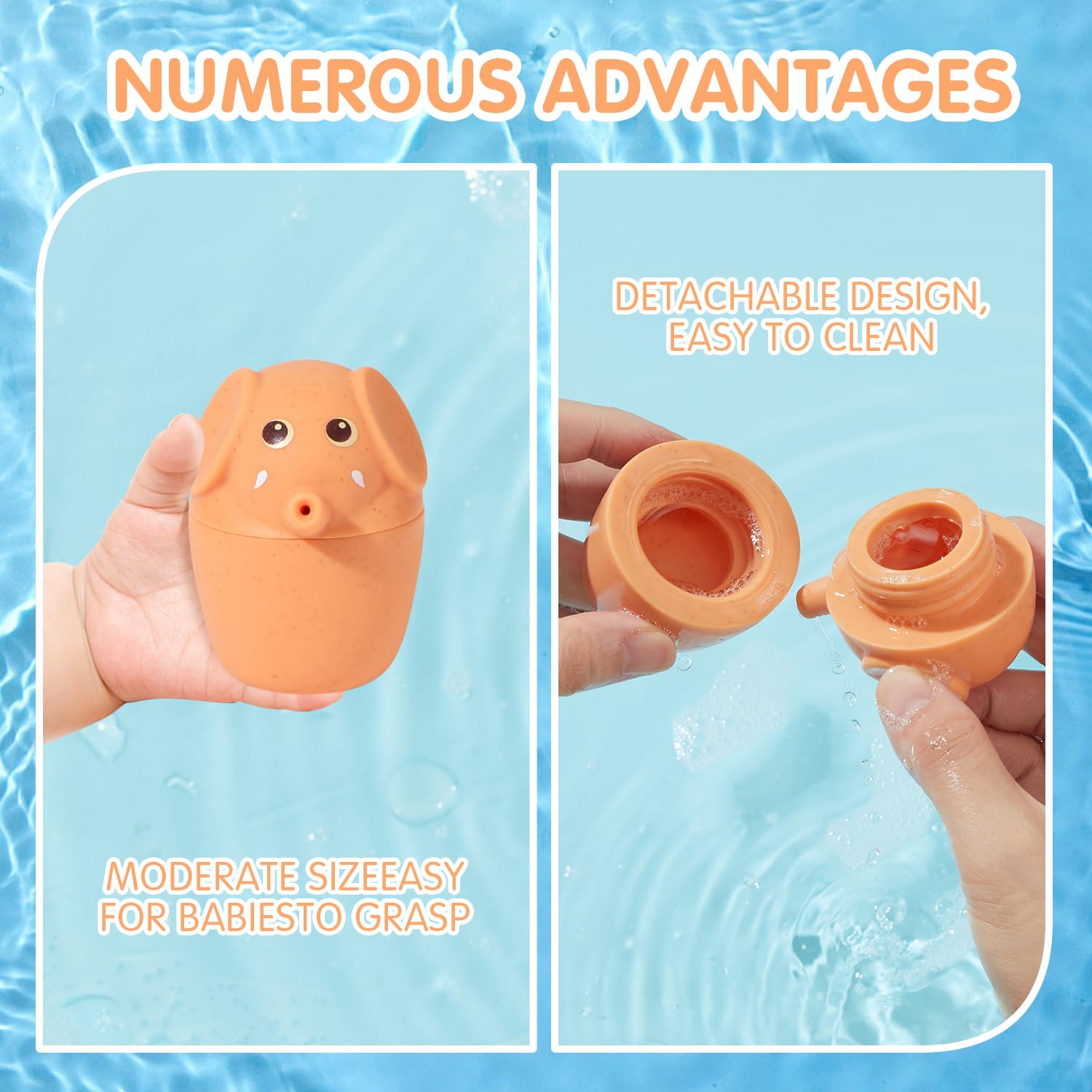 **11PCS Non-Toxic Baby Bath Toys - Stacking Boats & Animal Squirters for Sensory Play | Safe Bathtub & Pool Toys for Infants 6-12M & Toddlers 1-3Y | Educational Water Table Gift for Learning & Fun**    *(Perfect for bathtime, pool play, sensory development, and early learning activities!)*