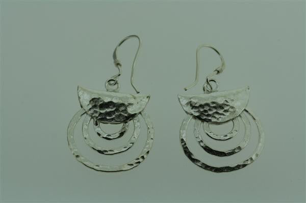 Samurai 3 Circle Earrings for Women - Japanese Style Geometric Hoop Earrings - Trendy Boho Chic Jewelry for Casual Wear, Parties & Special Occasions