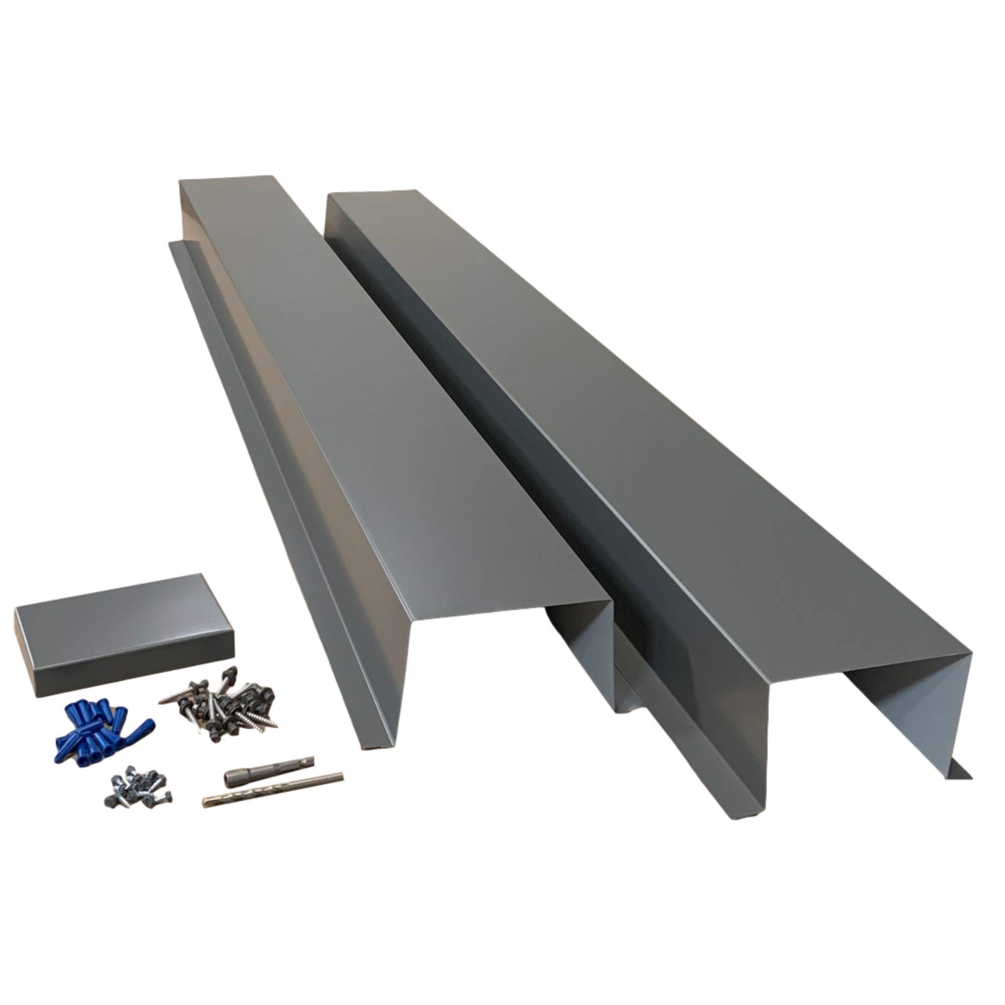 EAGLE 1 Metal Line Set Cover Kit for Mini Split & Central AC Heat Pump - 6x6 Charcoal Grey - Durable HVAC Protection for Indoor/Outdoor Installation