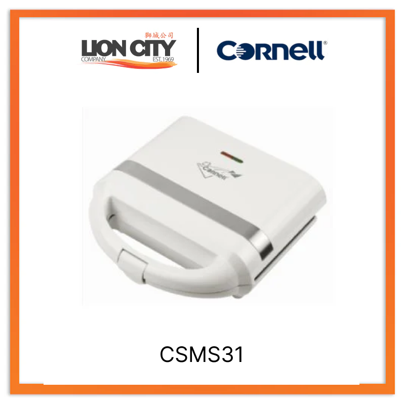 Cornell Sandwich Maker CSMS31 - 2 Slice Toaster & Panini Press for Quick & Easy Breakfast, Lunch, or Snacks - Perfect for Home, Office, or Dorm Use