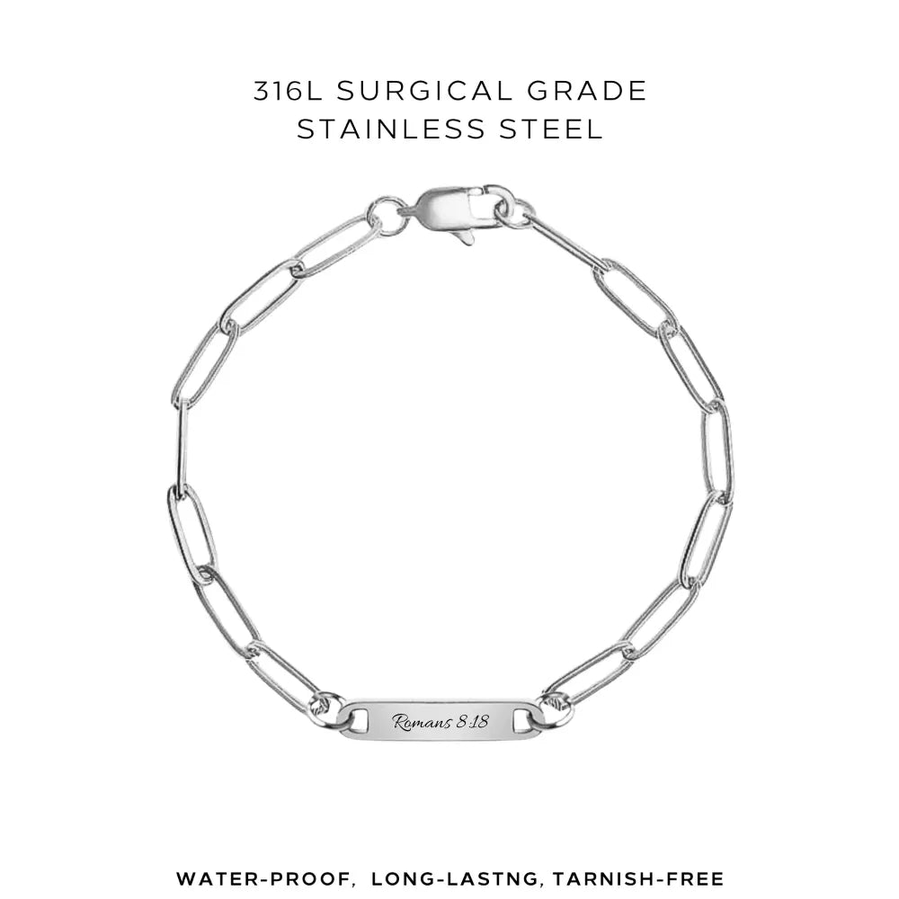 Personalized Engraved Paperclip Bracelet - Custom Name Jewelry Gift for Women - $35.00 - Perfect for Birthdays, Anniversaries & Special Occasions