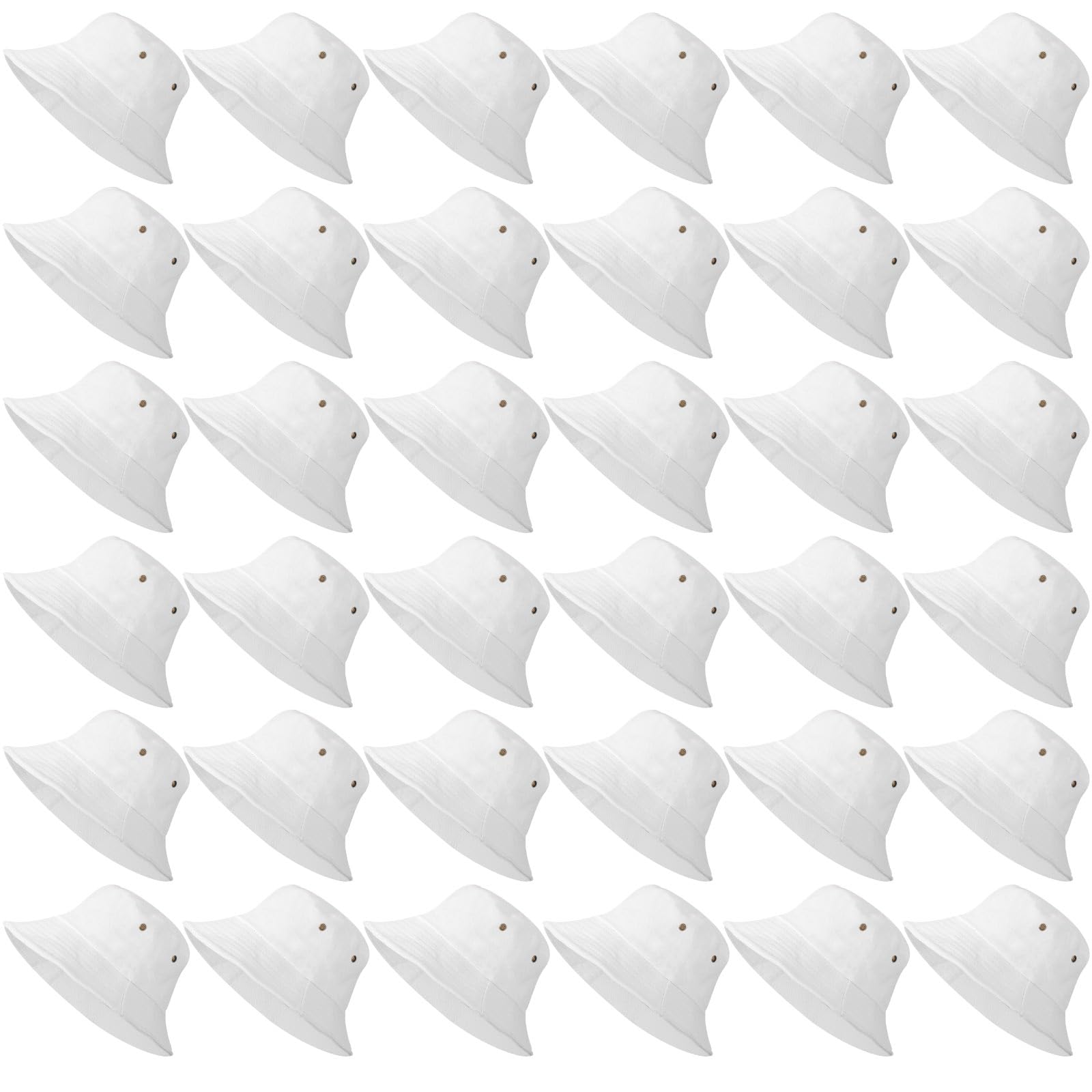 Xtinmee 36 Pcs Washed Cotton Bucket Hats - Bulk Packable Unisex Lightweight Summer Sun Hats for Women & Men | Perfect for Travel, Beach, Outdoor Activities & Fashion Accessories