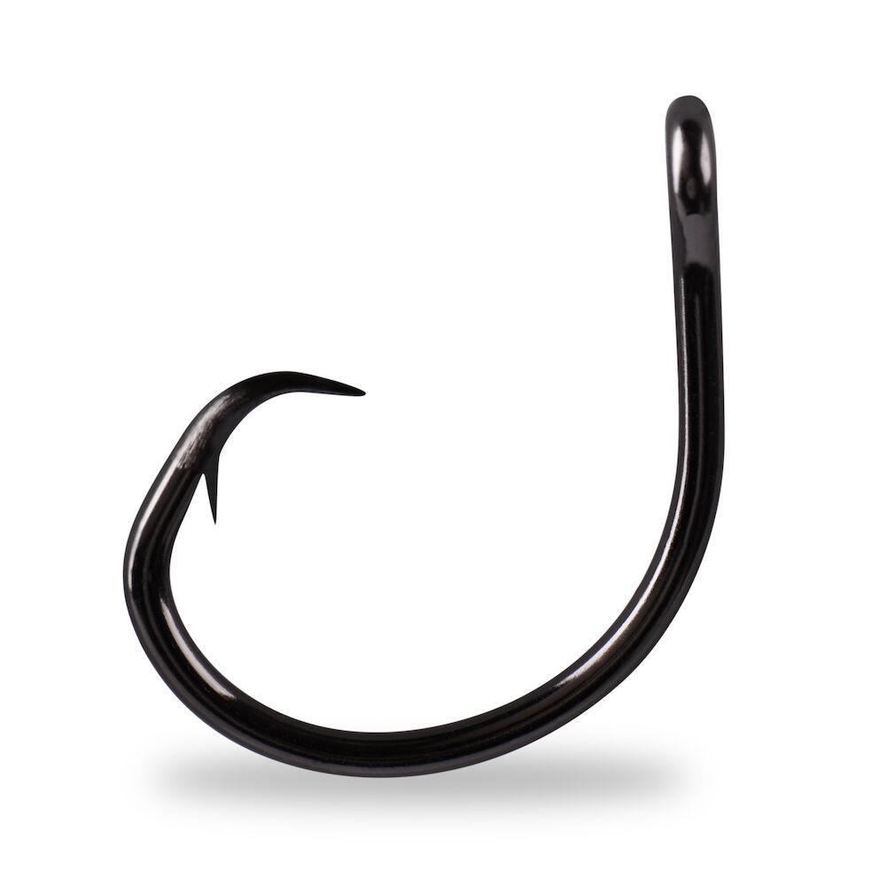 Mustad Demon Perfect Circle Inline 3X Fishing Hooks - Black Nickel Finish for Saltwater & Freshwater Fishing - Ideal for Bass, Trout, and Walleye Angling