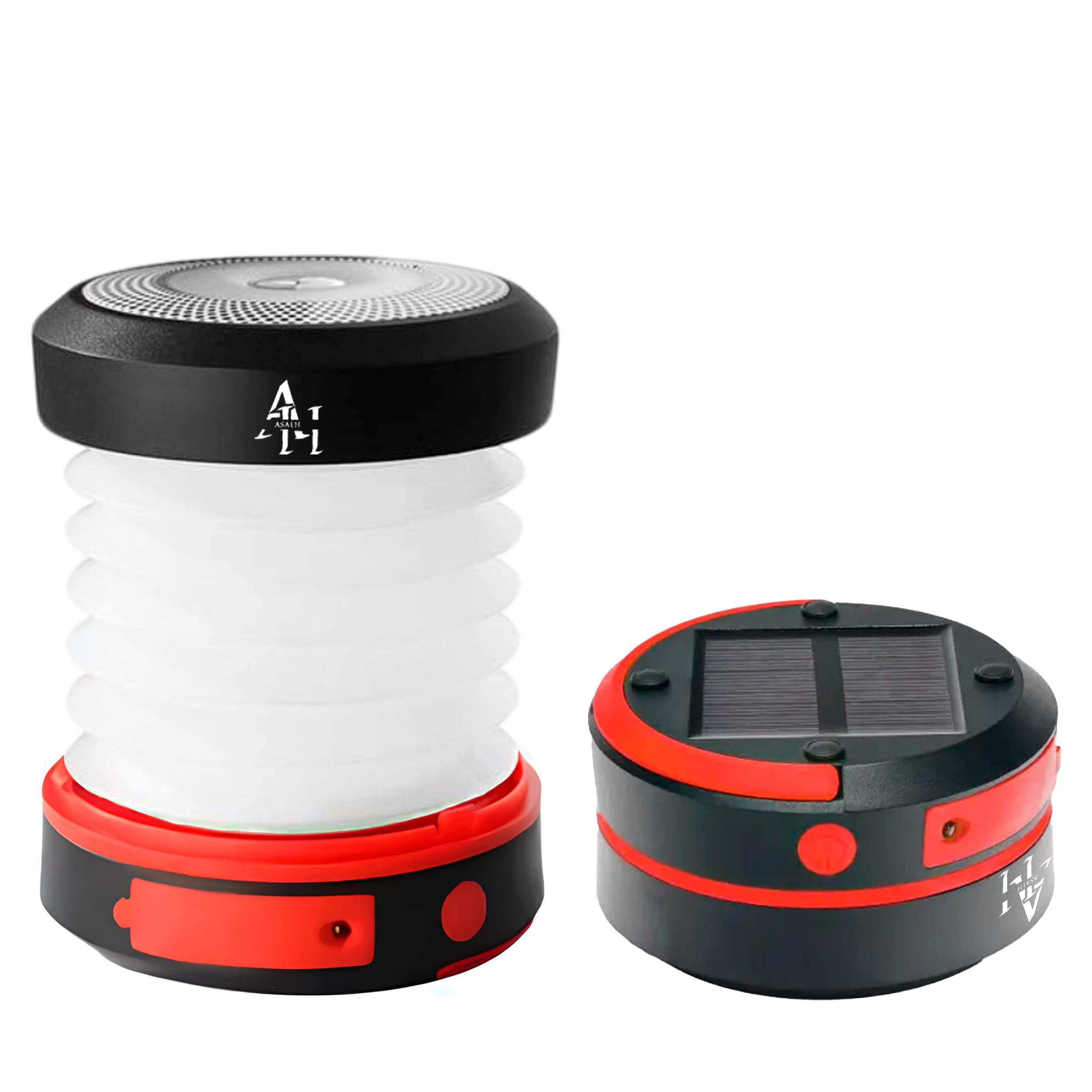 Solar Powered Camping Lantern - Rechargeable LED Emergency Light for Power Outages, Outdoor Adventures & Home Use - Portable Collapsible Design with Solar/USB Charging - Perfect for Camping, Hiking, Blackouts & Emergency Preparedness