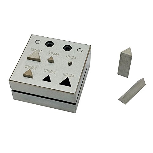 Professional 6-Piece Triangle Punch Set - Metal Disc Cutter for Jewelry Making & Metalsmithing | DIY Craft, Leatherworking & Metal Stamping Tool Kit | Perfect for Jewelers, Artists & Craft Enthusiasts