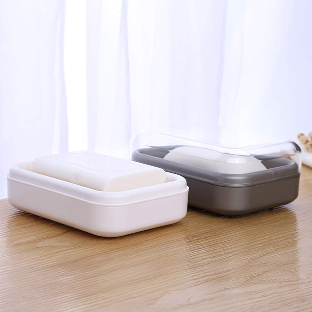 2-Pack Waterproof Bathroom Storage Box with Lid - Cabilock Organizer Tray for Toiletries, Cosmetics & Makeup | Ideal for Shower, Vanity & Travel Accessories