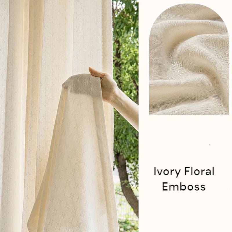Ivory Floral Emboss