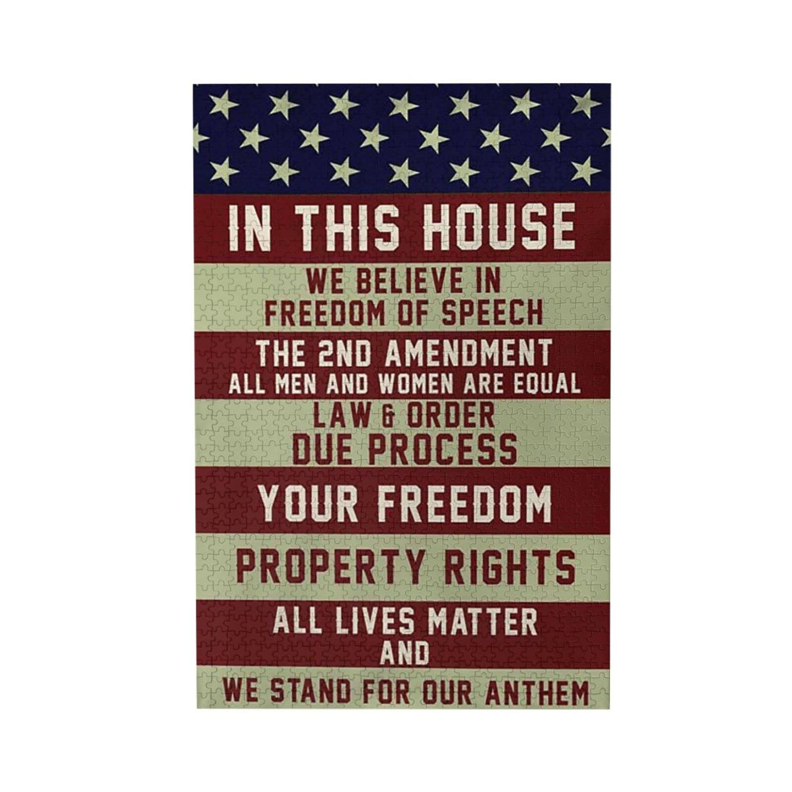 300-Piece Freedom of Speech Jigsaw Puzzle for Adults - Educational Home Decor