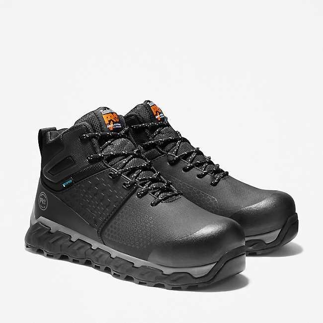 Men's Waterproof Composite Toe Work Boots - Steel Toe Safety Shoes for Construction, Hiking & Outdoor Work - Durable Slip Resistant Work Boots for Men