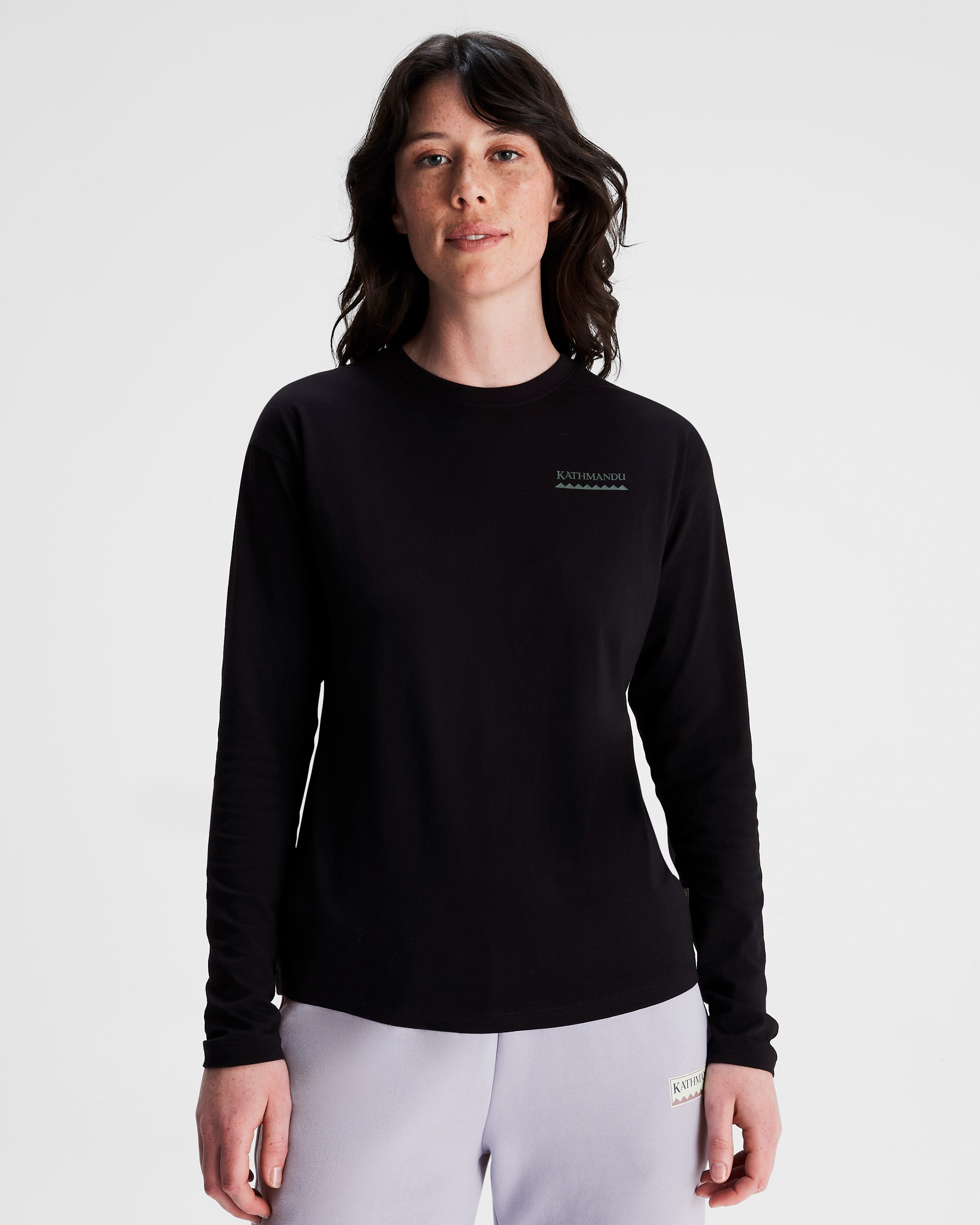 Heritage Organic Cotton Women's Long Sleeve T-Shirt - Soft & Comfortable Black Top for Casual Wear & Layering