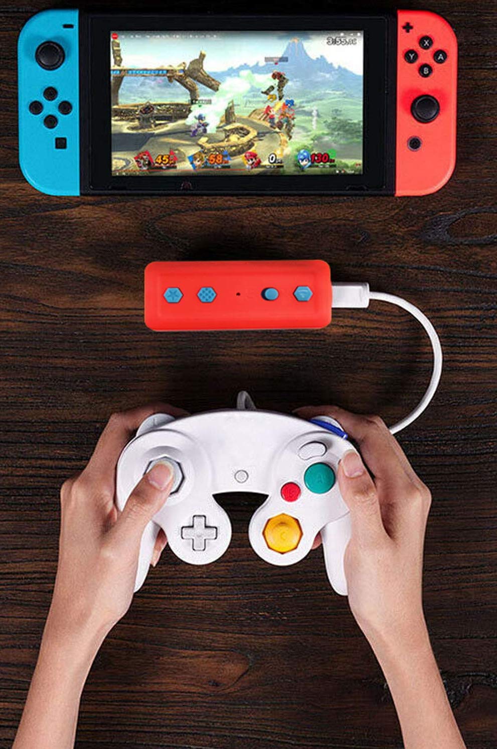 Wireless Bluetooth Controller Adapter for Nintendo Switch & PC - Compatible with Gamecube & Wii Controllers - Perfect for Gaming Setup