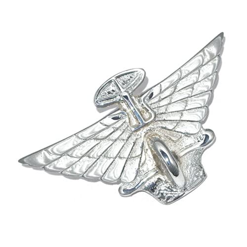 Vintage Austin Car Front Bonnet Grill Badge Emblem - Brass Chrome Plated for Classic Car Restoration & Customization | Perfect for Austin Healey, Mini Cooper & Vintage Auto Enthusiasts
