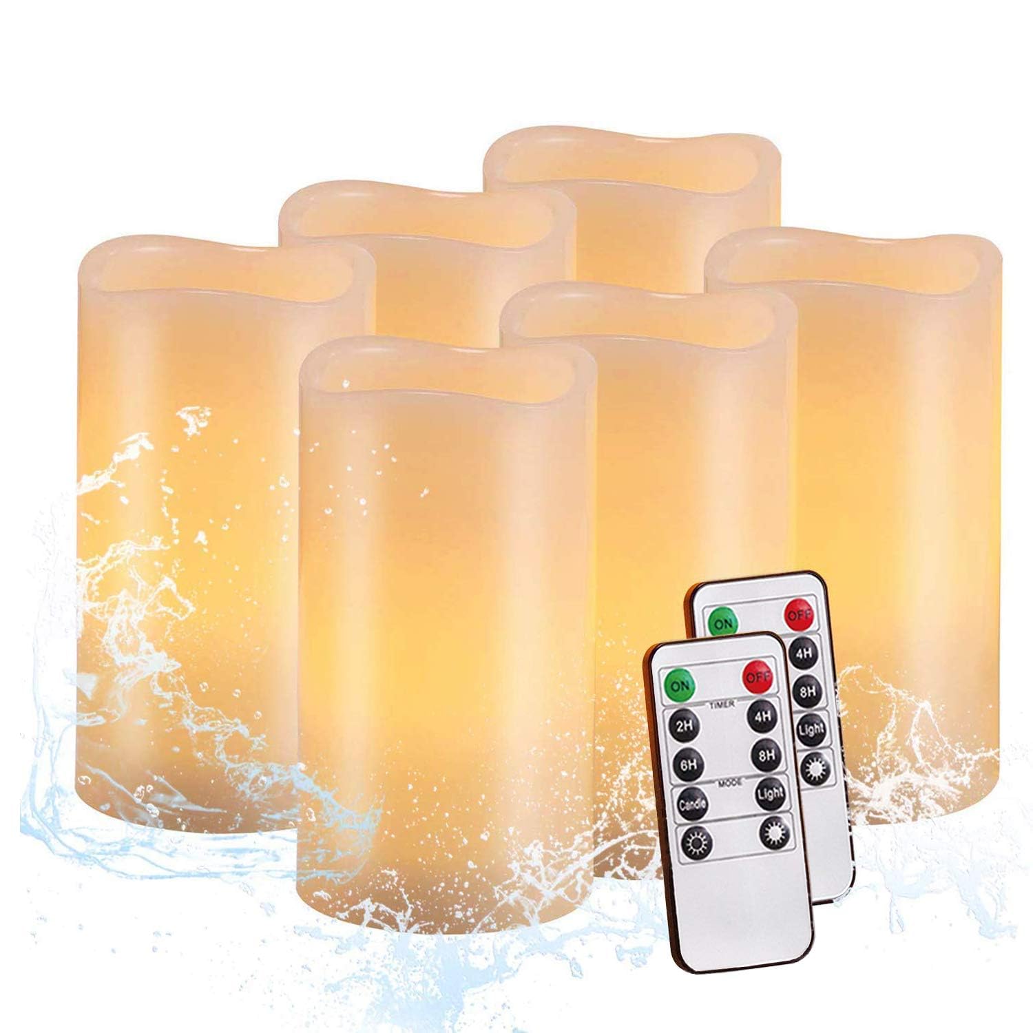 Flameless LED Candles Set of 6 - Battery Operated Flickering Candles 6
