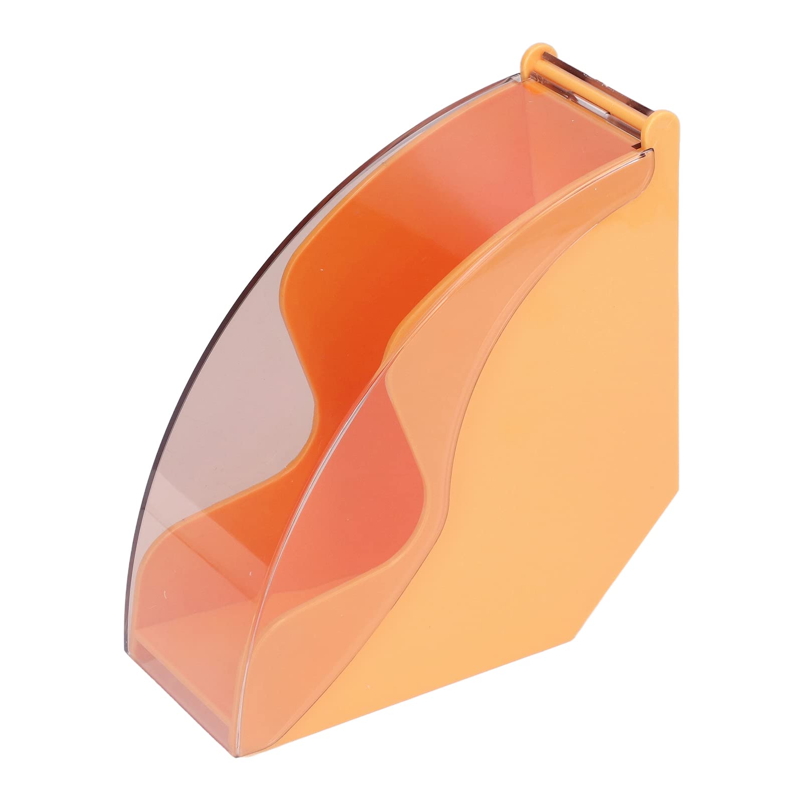 Acrylic Coffee Filter Paper Holder - Standing Fan-Shaped Dustproof Container for Home & Office | Perfect for Storing & Organizing Coffee Filters (Yellow)