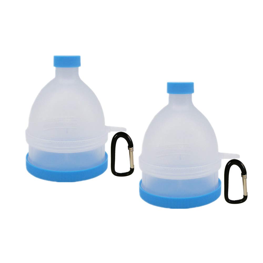 WOWHOUSE Protein Powder Funnel & Storage Container - 2 Pack for Protein Supplements, Pre-Workout, and Vitamins | Perfect for Gym, Travel, and Home Use