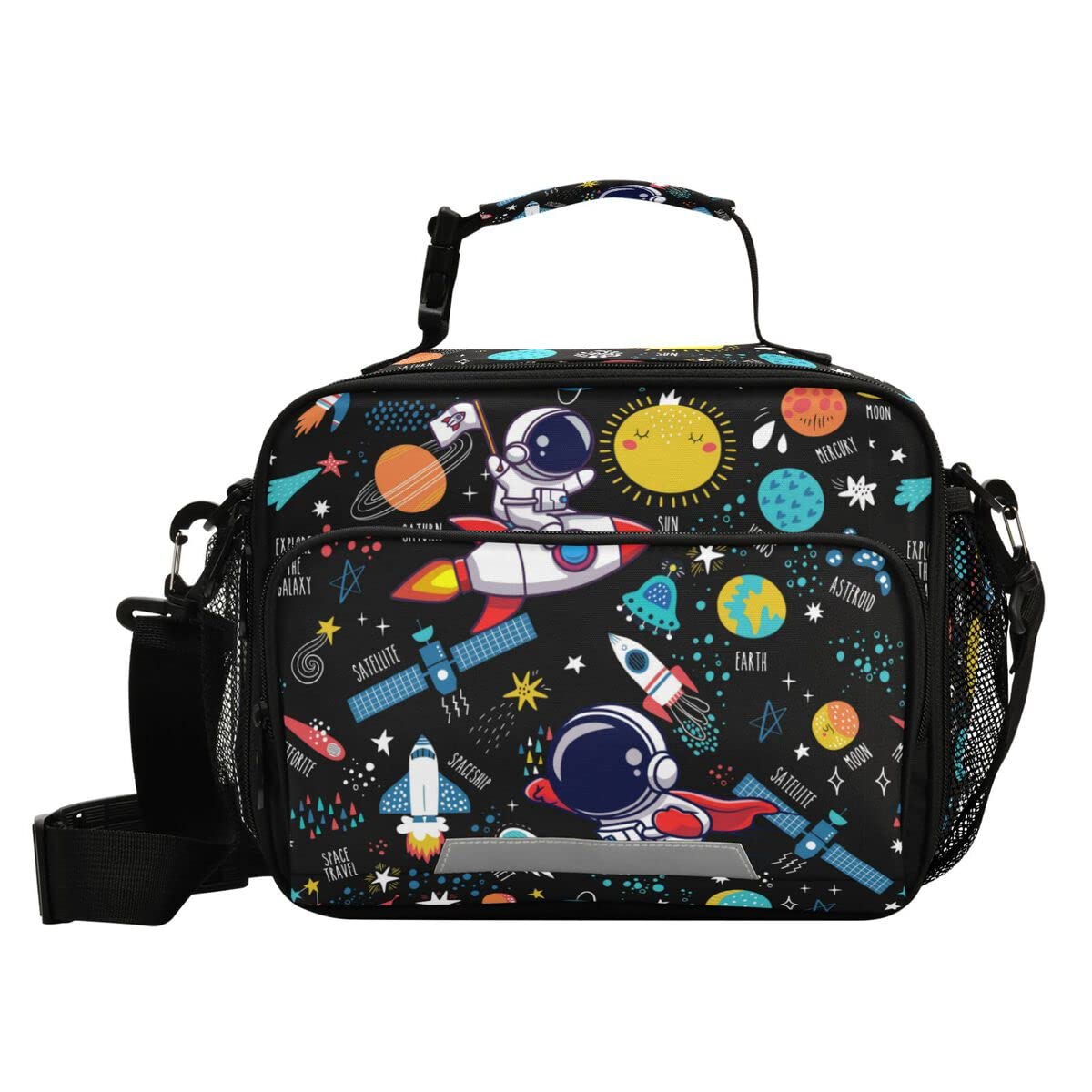 Space Astronaut Insulated Lunch Bag for Women & Men - Adjustable Shoulder Strap, Leakproof Lunch Tote for Work, Office, School & Picnic - Perfect for Adults & Kids Daily Use