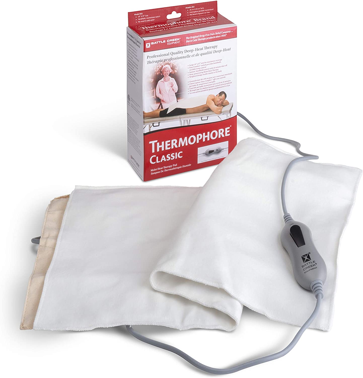 Thermophore Automatic Moist Heating Pad for Pain Relief - Perfect for Back, Neck, and Shoulder Pain at Home or Office