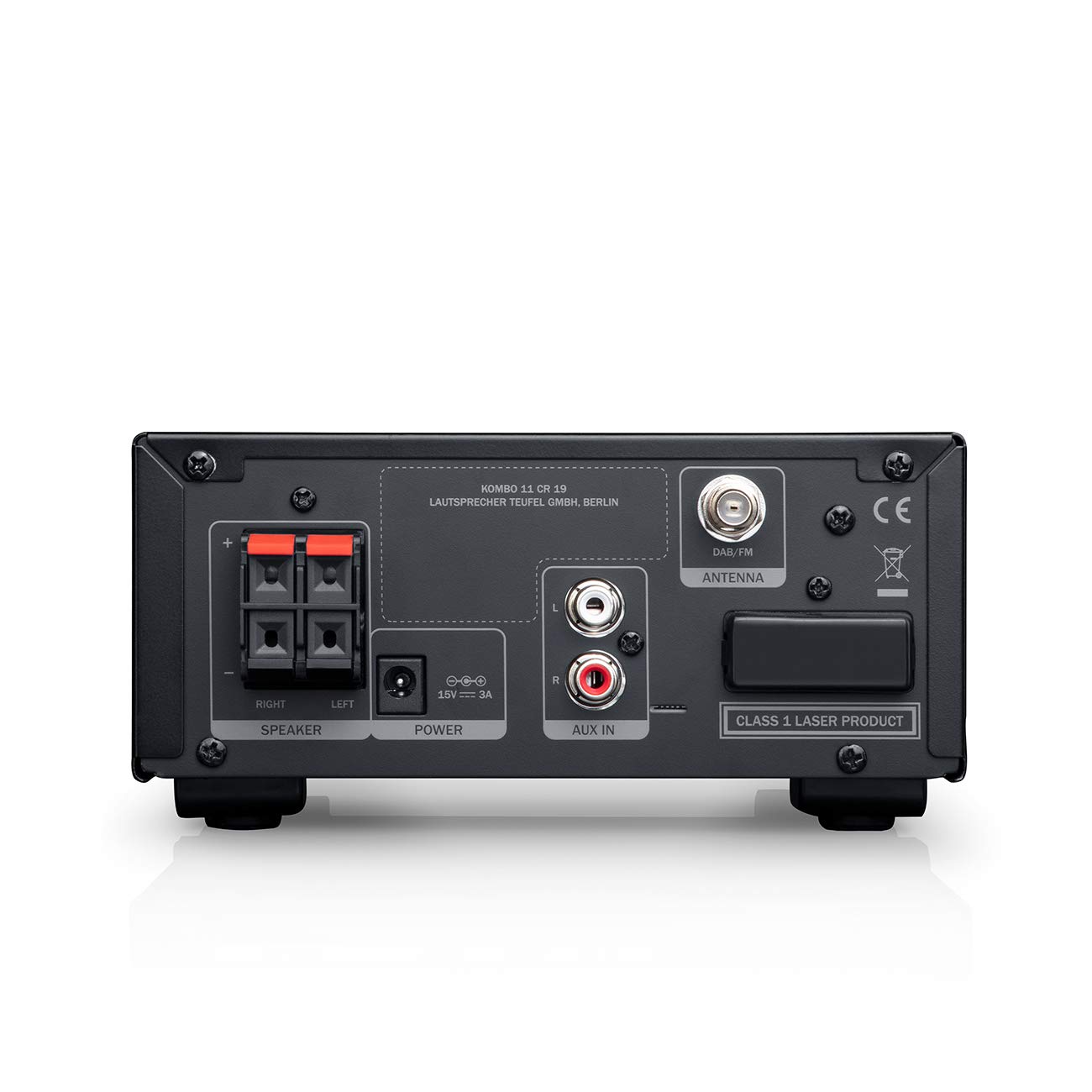 Teufel Kombo 11 - High-Fidelity Bluetooth Stereo System with FM/DAB+ Radio, CD Player & Speaker Pair (Black) | Perfect for Home Theater, Music Listening & Entertainment Spaces