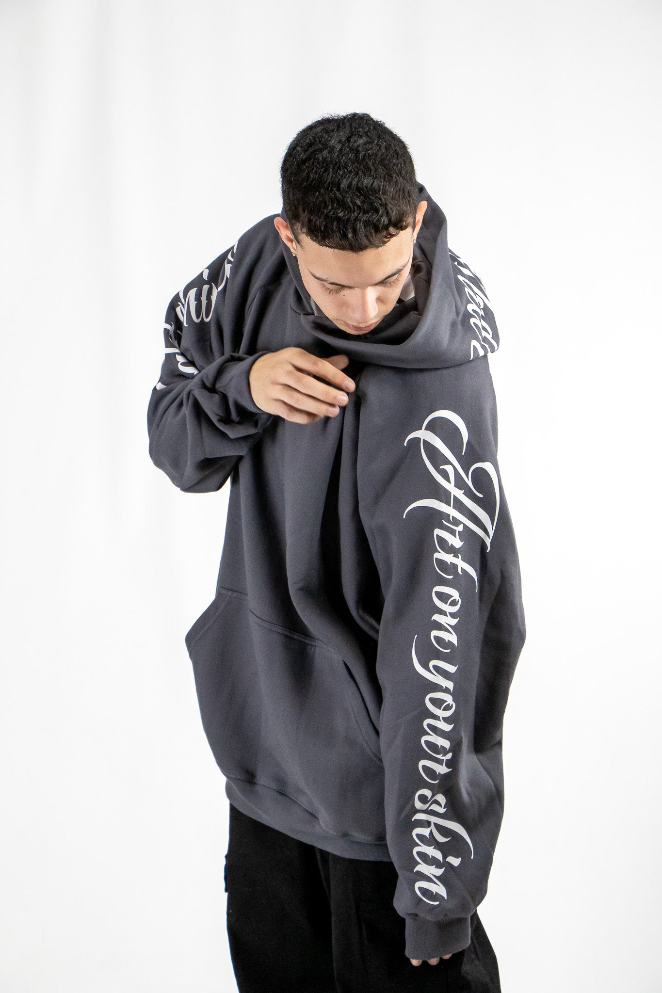 Men's Two Fathers Hoodie - Gray Pullover Sweatshirt for Casual Wear & Street Style | Perfect for Everyday Comfort, Gym, and Outdoor Activities
