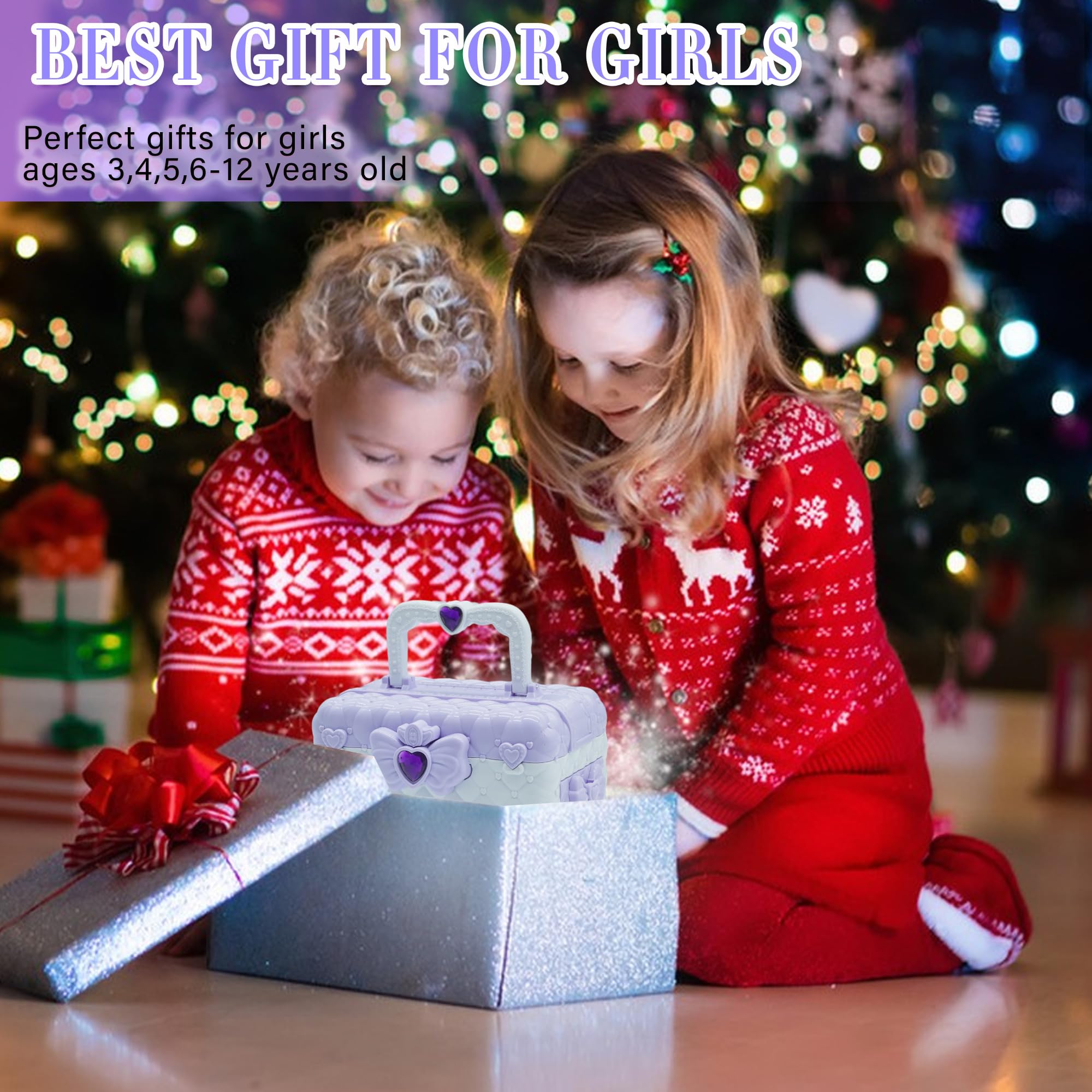 Non-Toxic Kids Makeup Kit for Girls 3-12 - Washable Play Cosmetics for Dress Up & Birthday Gifts