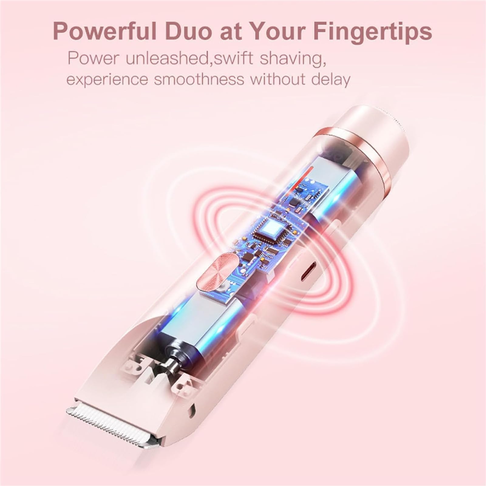 Ezme Trimmie 2.0 - 2-in-1 Electric Shaver & Bikini Trimmer for Women, IPX7 Waterproof Cordless Body Hair Remover, Portable Travel Razor (Purple) - Perfect for Smooth Skin at Home, Gym & Vacation
