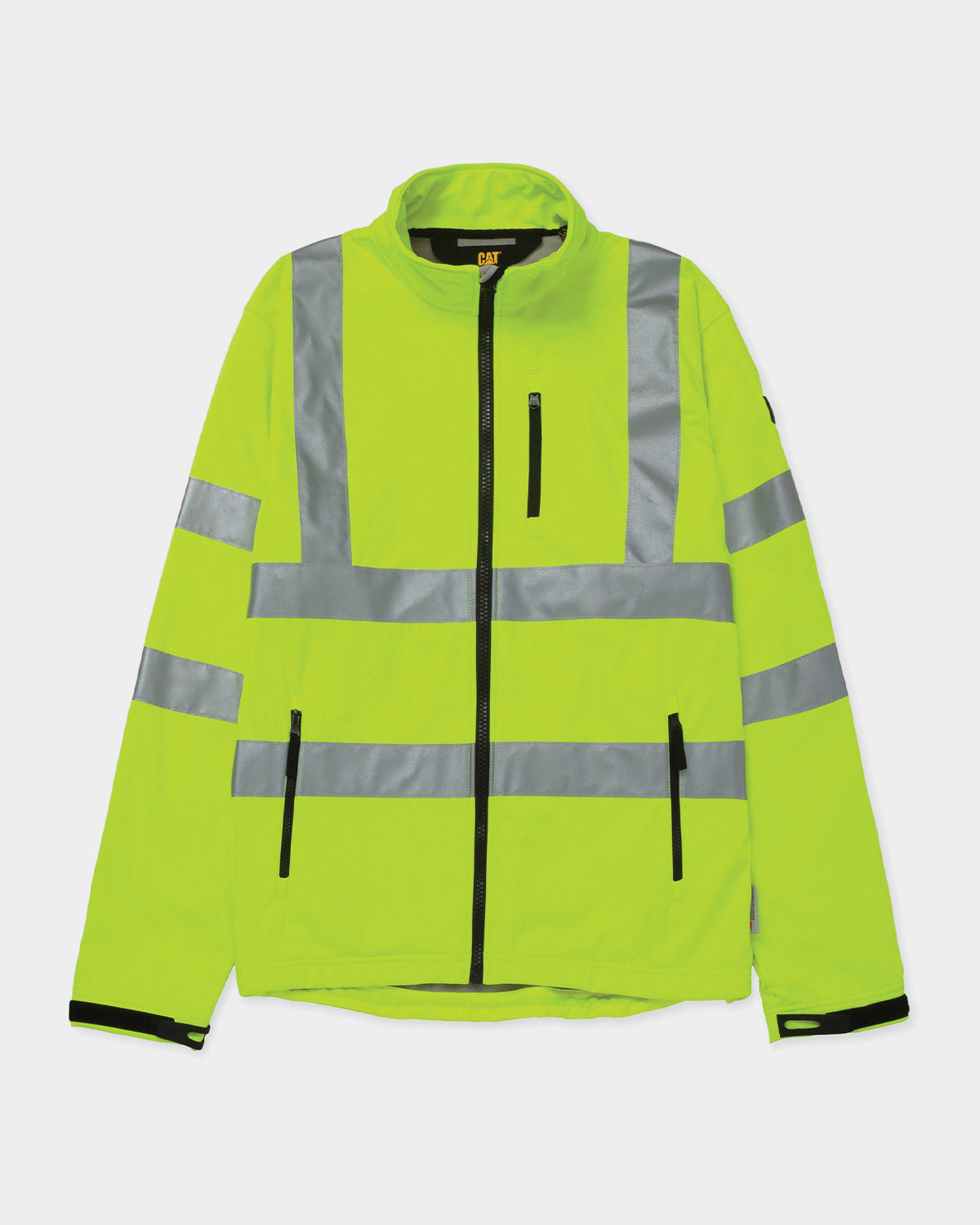 High Visibility Men's Softshell Jacket - Reflective Safety Workwear for Outdoor Activities & Construction Sites