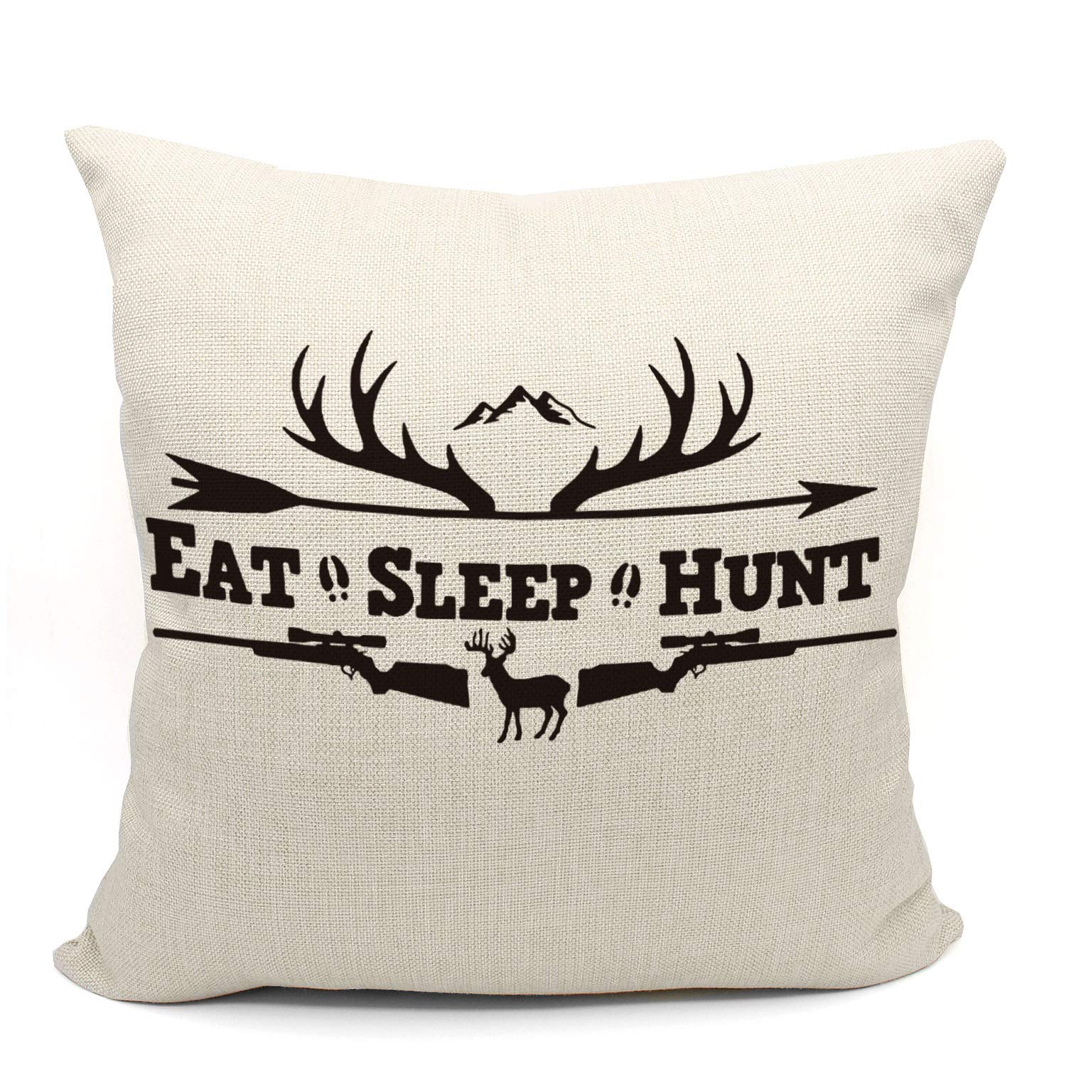 18x18 Hunting Pillow Covers - Mountain Deer Design Rustic Throw Pillows for Cabin Decor | Perfect for Hunting Lodge, Log Cabin & Outdoor-Themed Home Décor