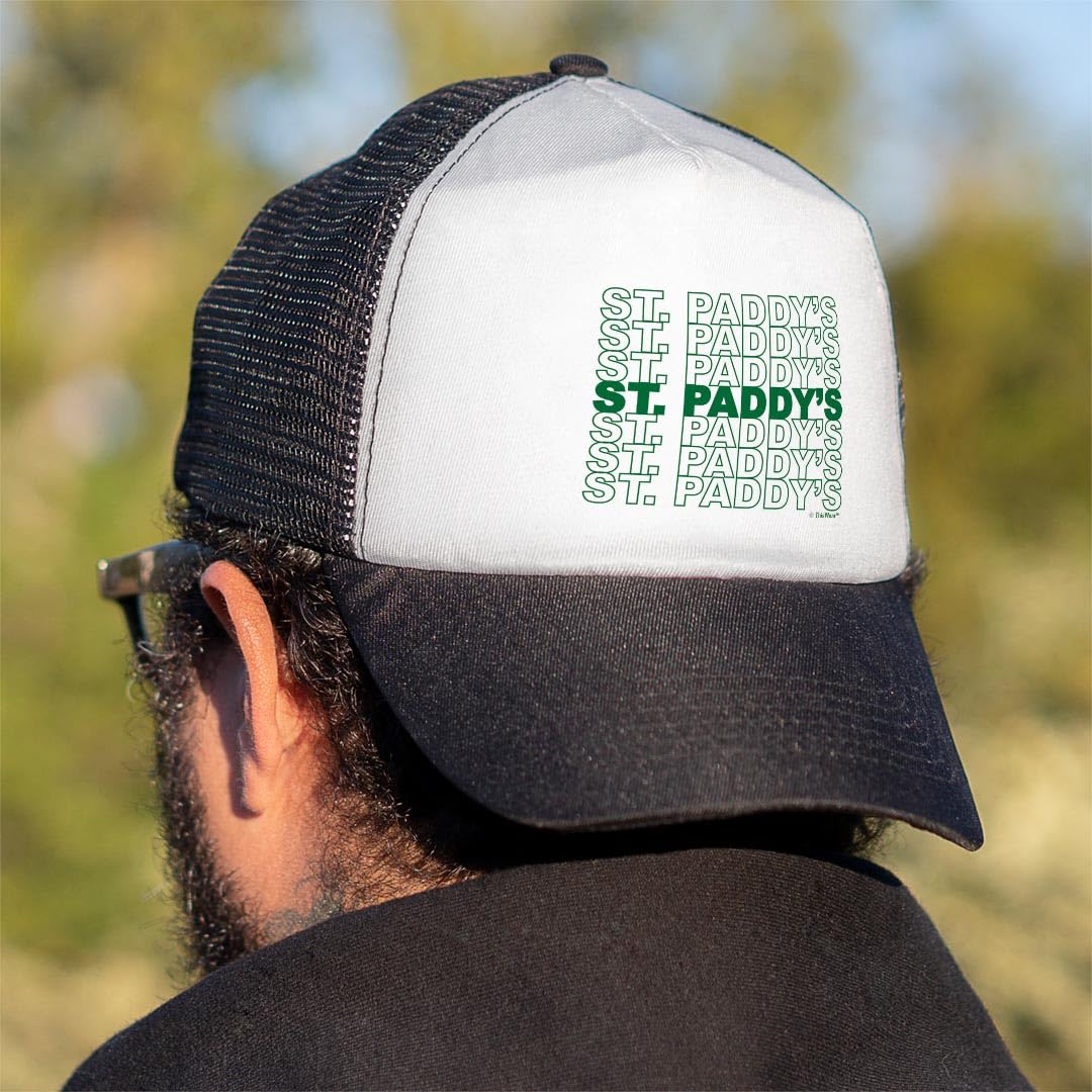 St. Patrick's Day Party Hats - Set of 4 Lucky Snapback Trucker Hats with Irish Word Art | Perfect for St. Paddy's Day Celebrations, Parades & Themed Parties