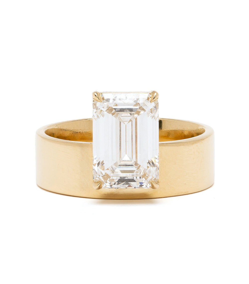 3Ct Lab Grown Emerald Cut Diamond Engagement Ring for Women - Unique Ashton Design, Ethical & Affordable Wedding Jewelry - Perfect for Proposals, Anniversaries & Special Occasions