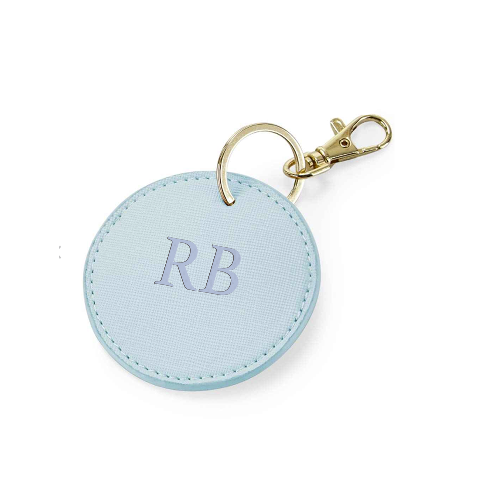 Personalized Carnaby Embossed Initial Circle Keychain - Custom Monogrammed Gift for Women & Men - Perfect for Keys, Bags, and Everyday Carry Accessories