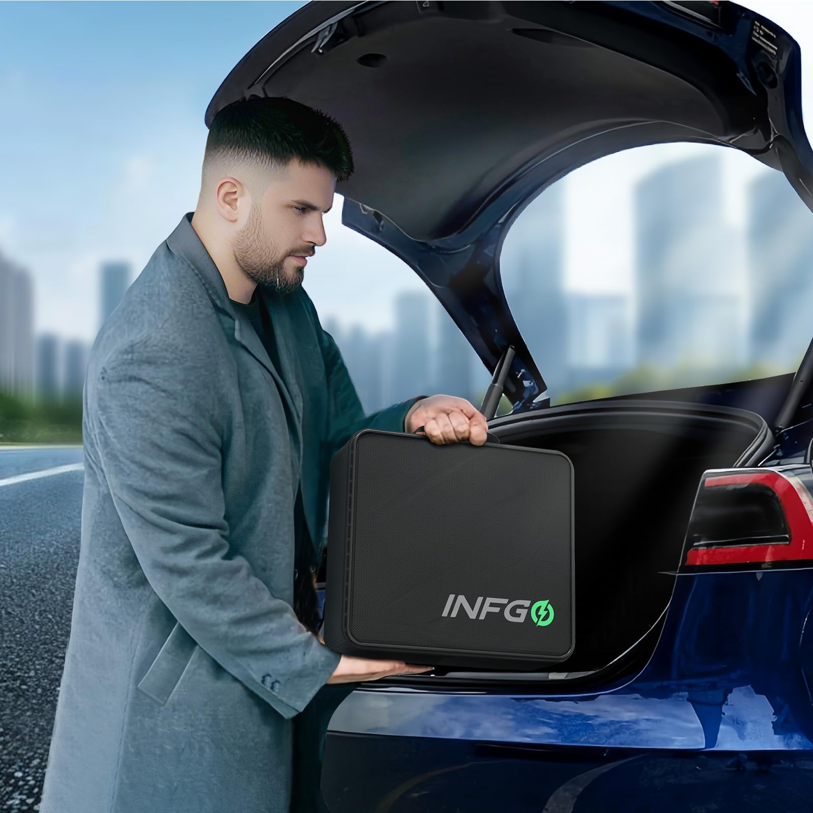 Fast Charging Level 2 EV Charger for Tesla - 40A Portable Electric Vehicle Charger with NACS Connector, 240V NEMA 14-50 Plug & Wireless Control | ETL Certified Home Wall Charger for Tesla Model Y/3/S/X (20FT Cable) | Perfect for Home, Garage & Road Trip Charging