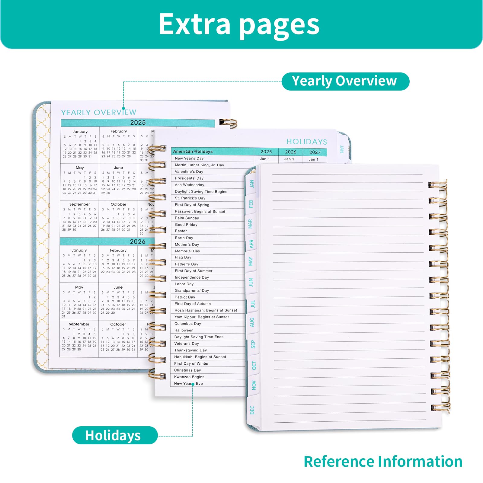 2025 Planner - Weekly & Monthly Calendar Organizer (January-December) | A5 Size 6