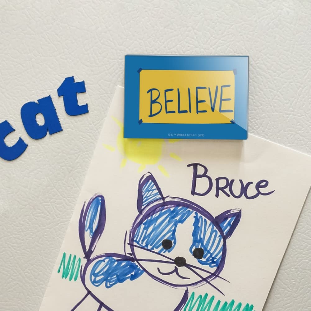 Ted Lasso Believe Quote Acrylic Refrigerator Magnet - Inspirational Soccer Coach Gift for Fans, Office & Home Decor (Football Themed Fridge Accessory)
