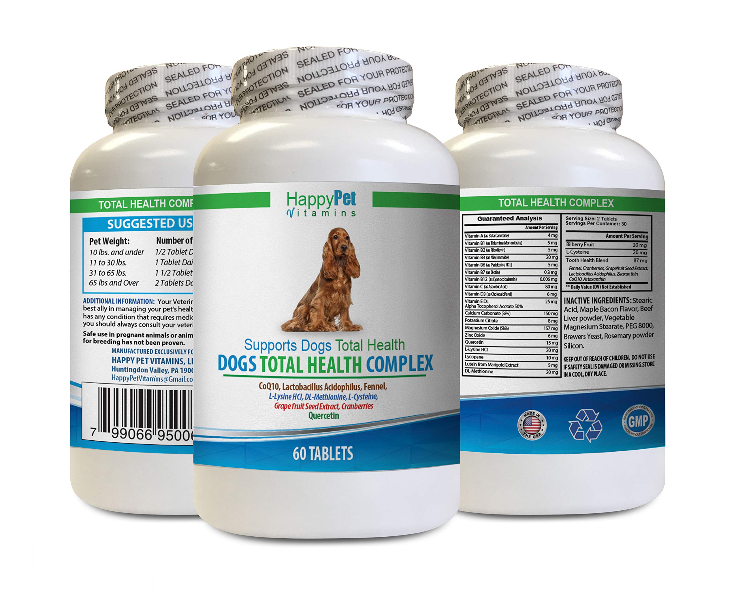 Natural Dog Breath Freshener & Total Health Supplement - Supports Coat, Immune, Eye, Teeth & UTI Health - Vitamin Enriched Appetite Booster - 60 Treats per Bottle - Perfect for Daily Oral Care & Overall Wellness