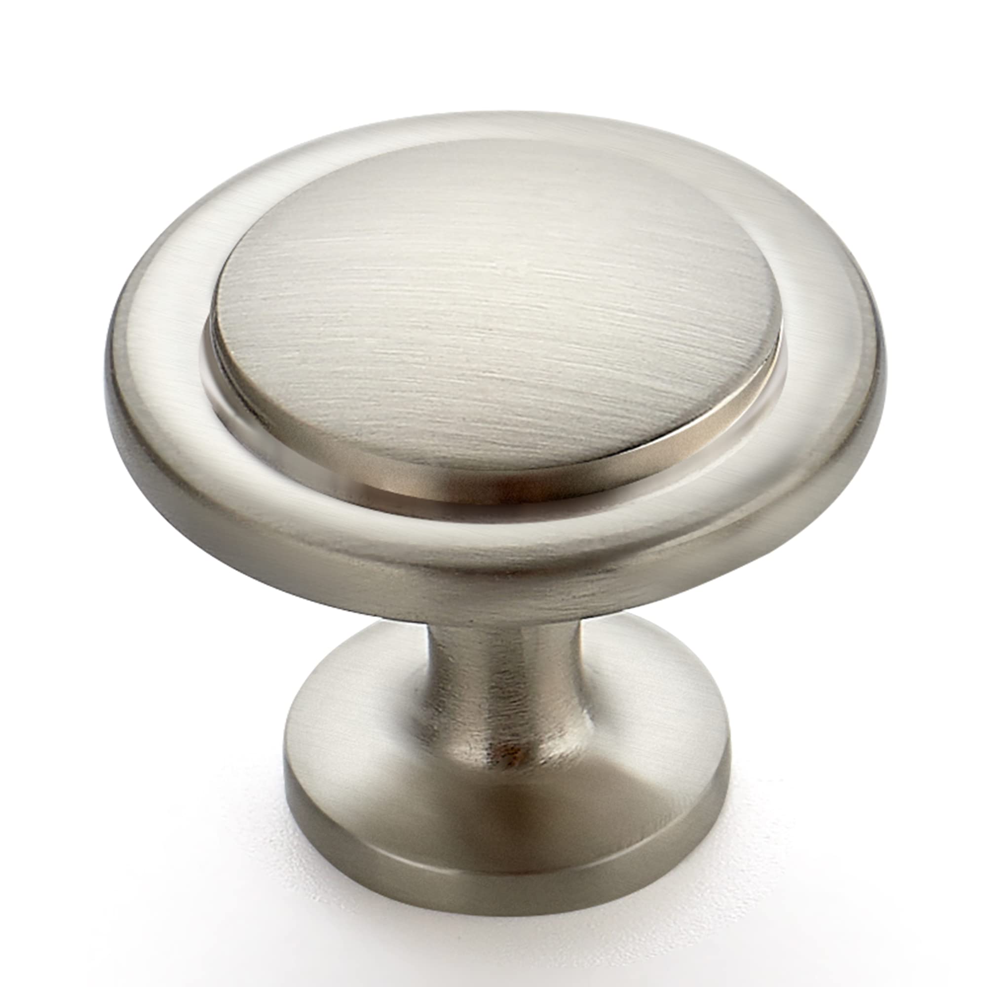 45 Pack 1-1/4 Inch Brushed Nickel Cabinet Knobs - Premium Zinc Alloy Drawer Pulls & Dresser Handles for Kitchen, Bathroom & Furniture (Ideal for Cabinets, Dressers, Wardrobes & Storage Units)