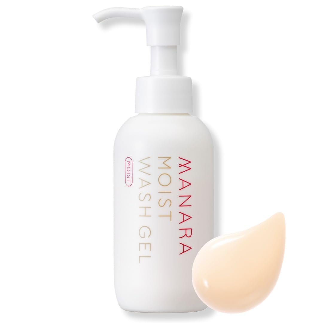 Manara Moist Wash Gel Cleanser 120ml - Gentle Hydrating Face Wash for Dry & Sensitive Skin - Daily Skincare Routine & Travel Essential