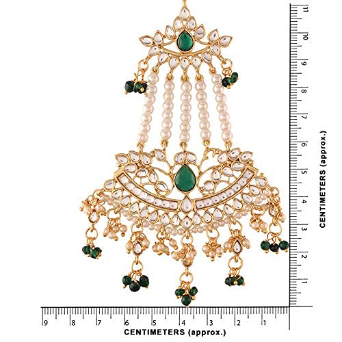 Exquisite Gold Plated Indian Wedding Bollywood Kundan Pearl Dangler Drop Earrings for Women (E2636-1) – Perfect for Bridal Jewelry, Festive Occasions & Cultural Celebrations