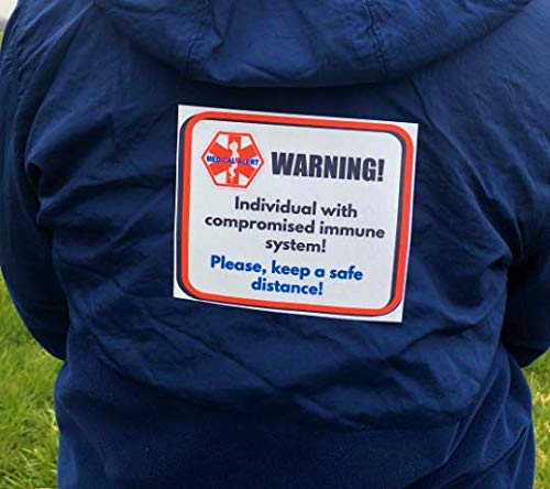Immune System Support Medical Alert Safety Patches - Soft Fabric Clothing Labels for Health Conditions | Ideal for Allergies, Diabetes & Chronic Illness Awareness