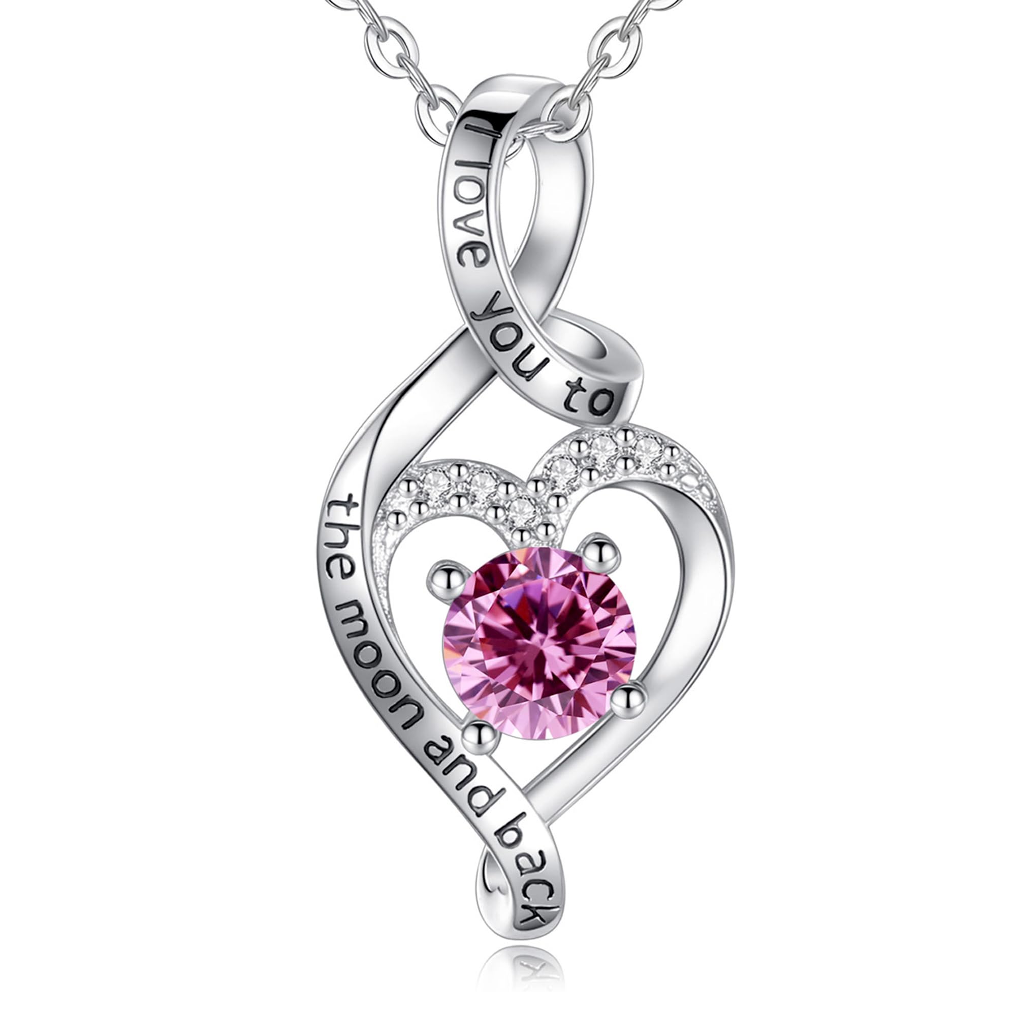 CELESTIA 925 Sterling Silver Birthstone Necklace for Women - 18 Inch Adjustable Chain - Perfect Gift for Birthday, Anniversary & Mother's Day | Elegant Jewelry for Everyday Wear & Special Occasions