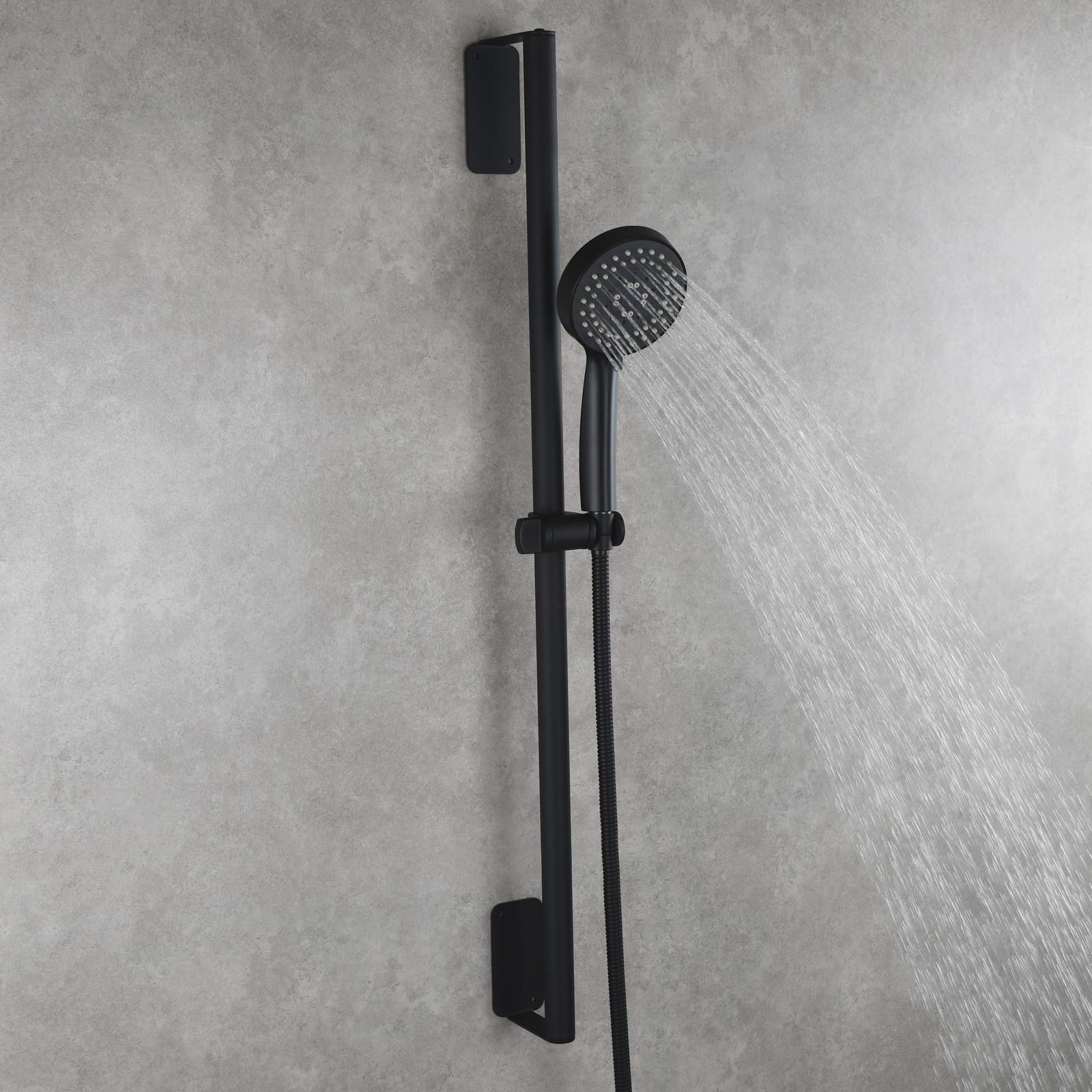 Premium Stainless Steel Shower Set with Adjustable Sliding Bar - Black Bathroom Showerhead Combo for Modern Homes | Perfect for Spa-Like Experience & Luxurious Bathroom Upgrade