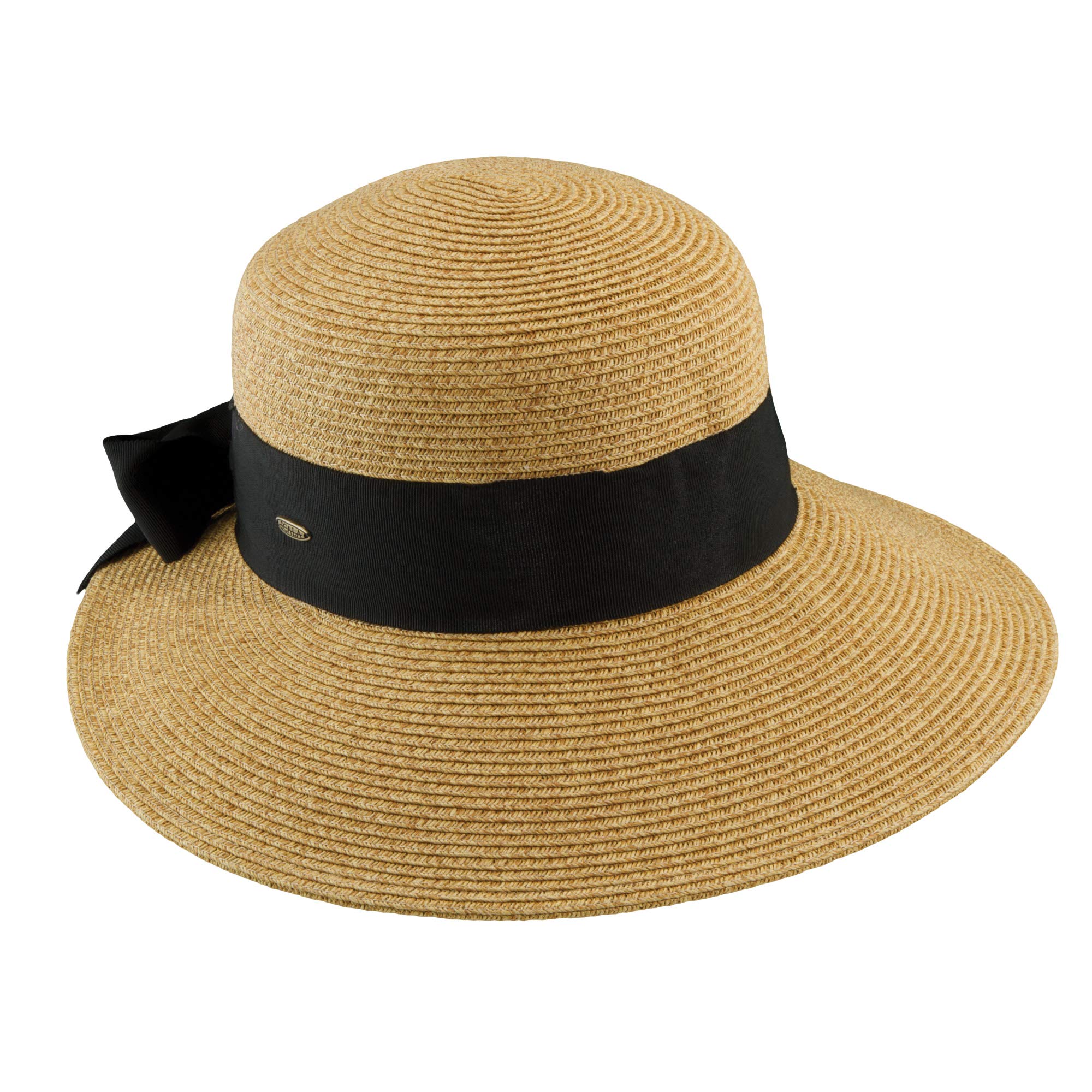 Scala Women's Paper Braid Sun Hat with Wide Brim - Stylish Summer Beach Hat for Outdoor Activities, Vacations and Garden Parties
