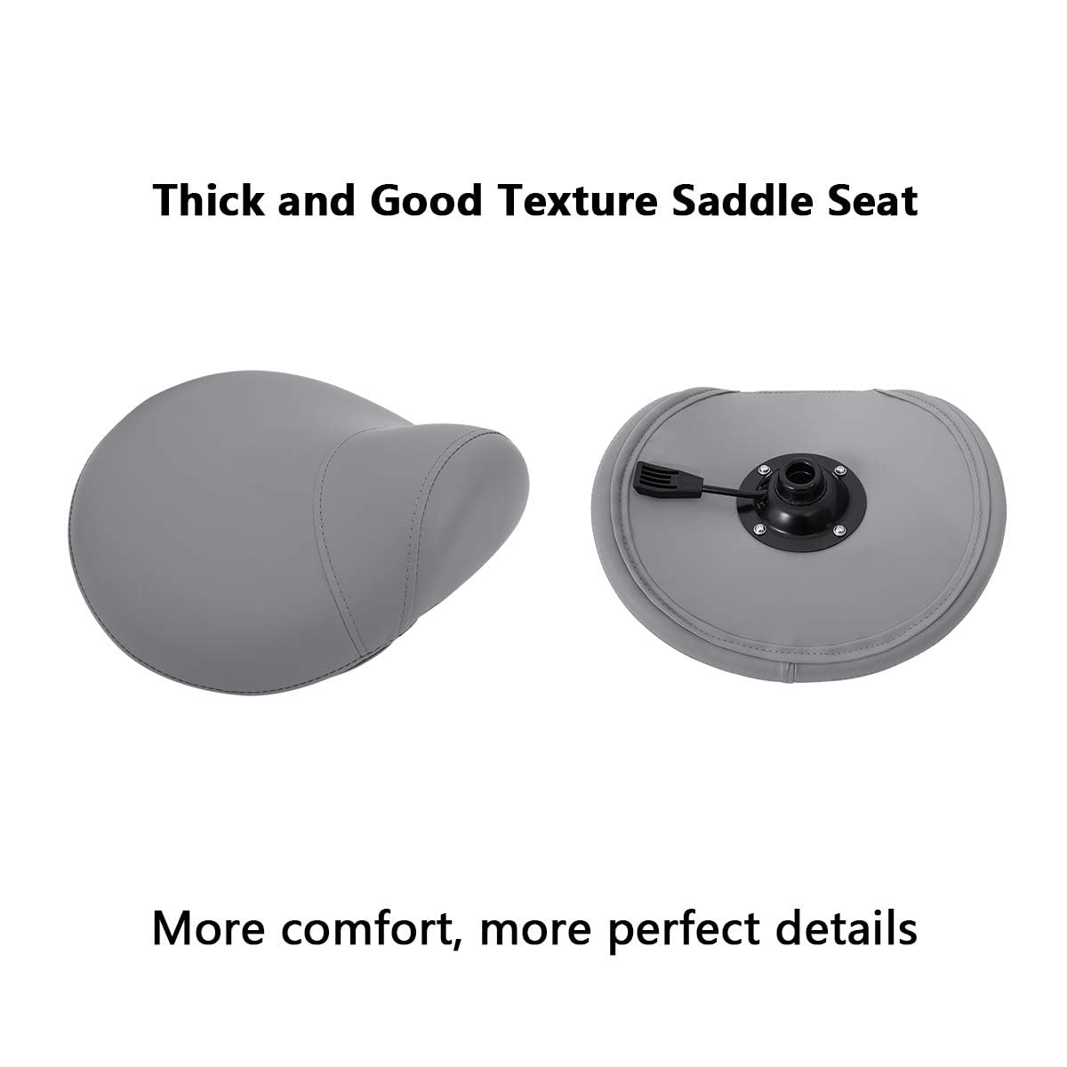 Antlu Adjustable Hydraulic Rolling Saddle Stool Chair with Wheels - Ergonomic Seat for Office, Massage Salon, Kitchen, Spa & Drafting - Perfect for Therapists, Chefs & Office Workers (Grey)