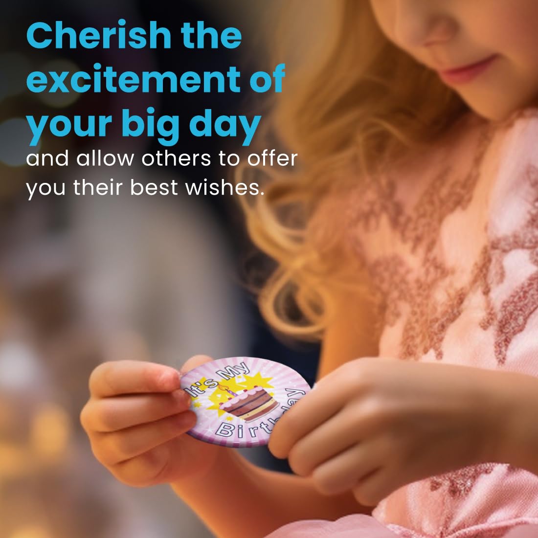 Secure ID Pink Birthday Button Pin - Cute & Stylish Badge for Celebrations, Parties, Gifts & Accessories