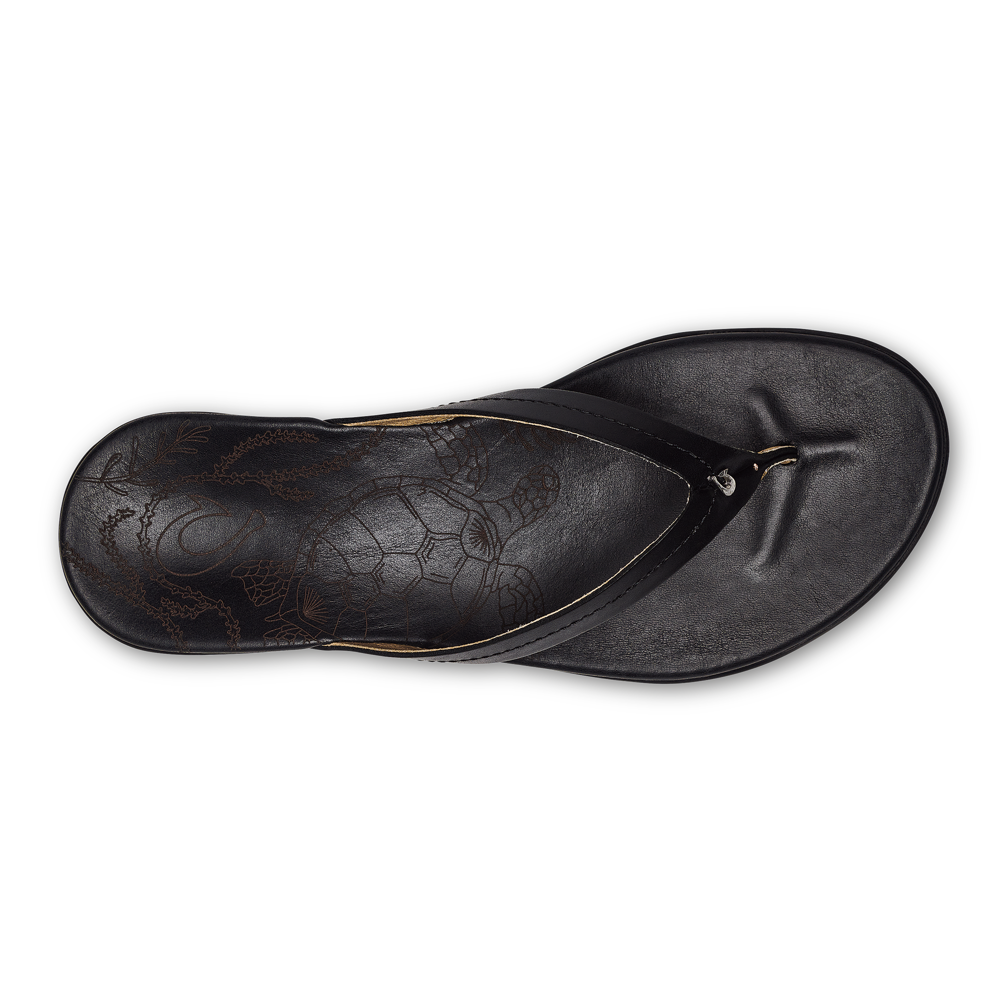 Honu Women's Leather Beach Sandals - Black | Comfortable Flip Flops for Summer, Vacation & Casual Wear