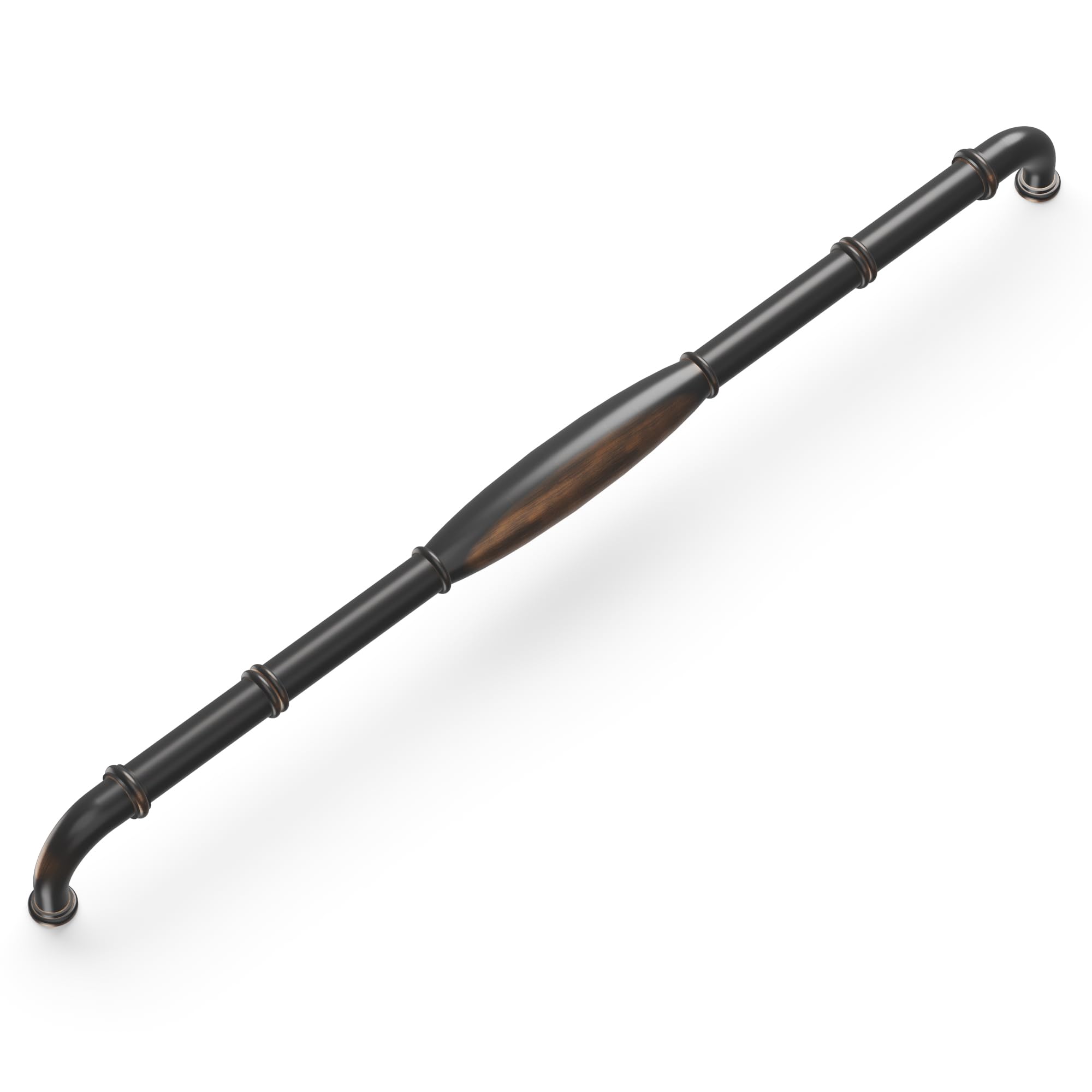 Hickory Hardware 1 Pack Solid Core Kitchen Cabinet Handles - Oil-Rubbed Bronze Drawer Pulls for Dressers & Appliances (24 Inch Hole Center, Williamsburg Collection) - Perfect for Modern Kitchens, Bathroom Vanities & Furniture Upgrades