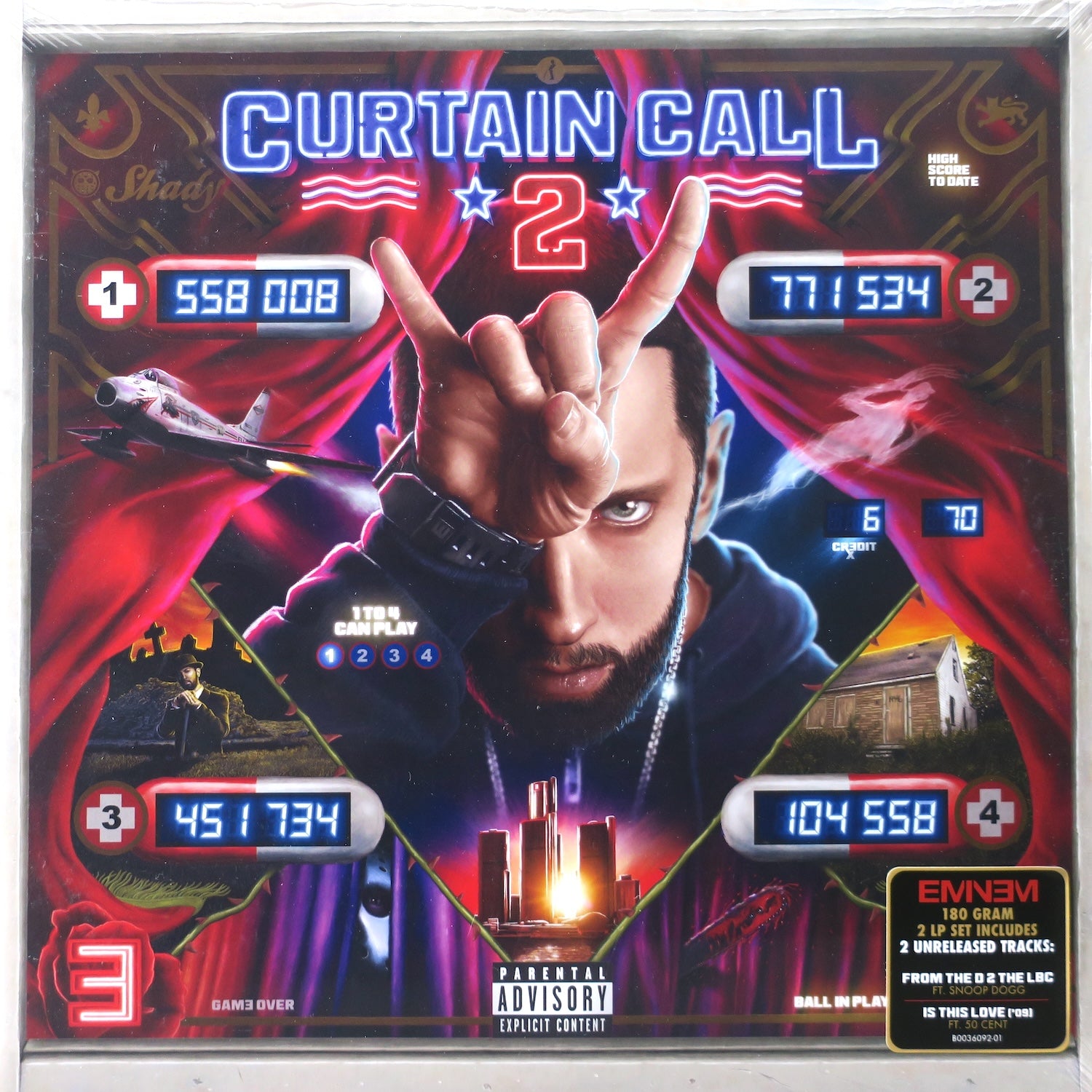 Eminem 'Curtain Call 2' 180g Vinyl 2LP Record - Limited Edition Hip Hop Music Album for Collectors & Audiophiles - Perfect for Home Listening, Gifts & Music Enthusiasts