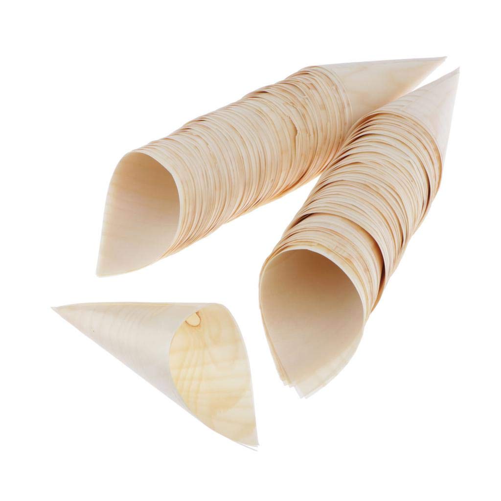 Milageto 100 Disposable Ice Cups - 11x15.5cm Clear Plastic Party Cones for Wedding, Birthday, BBQ & Outdoor Events - Perfect for Cocktails, Desserts & Beverage Serving