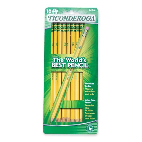 Dixon Ticonderoga Soft Pencils #2 HB - 24 Pack Pre-Sharpened Wooden Pencils for School, Office & Art - Smooth Writing & Erasing, Perfect for Standardized Tests, Sketching & Note Taking